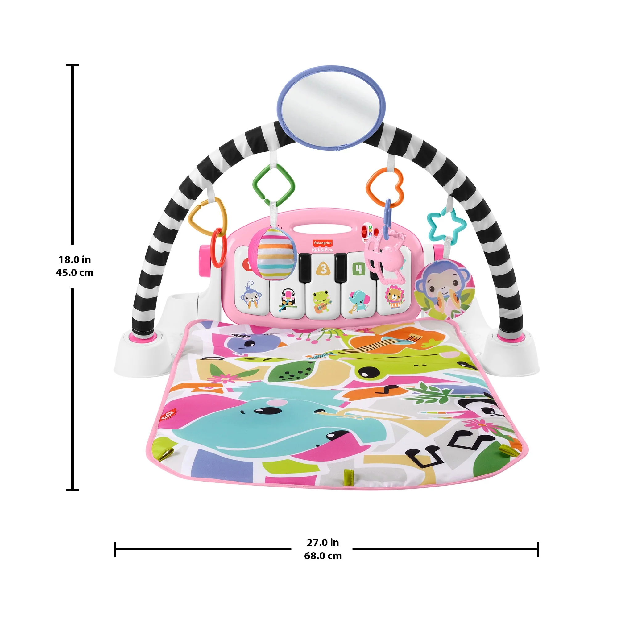 Fisher-Price Baby Gimnasio para Bebés Piano Pataditas Musicales Brilla y Crece Rosa - Image 6