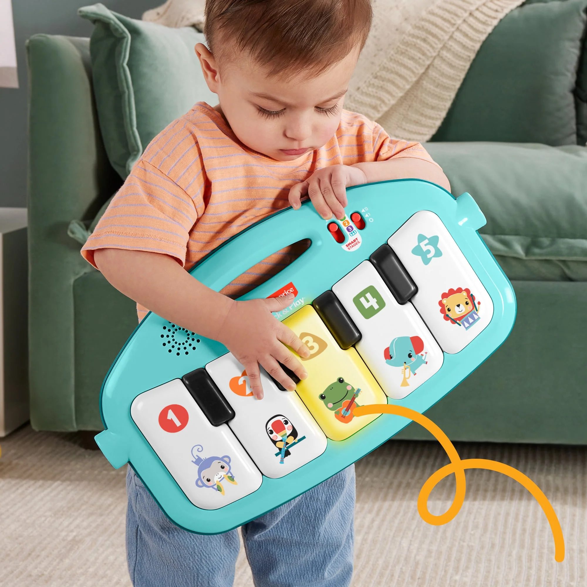 Fisher-Price Baby Ginásio para Bebês Pianinho Brilha e Cresce - Image 6