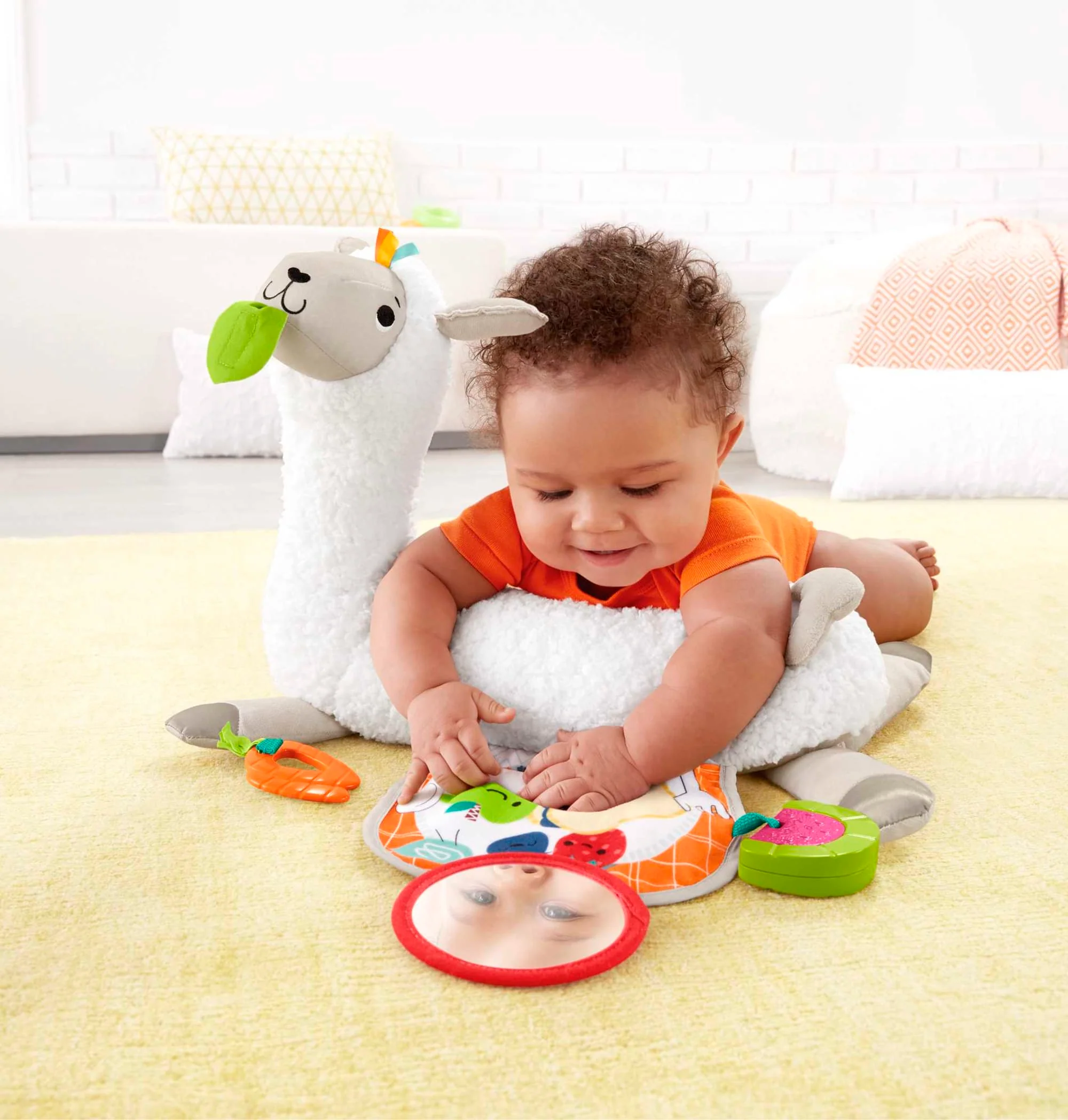 Fisher-Price Baby Juguete para Bebés Cojín de Actividades de Llama - Image 3