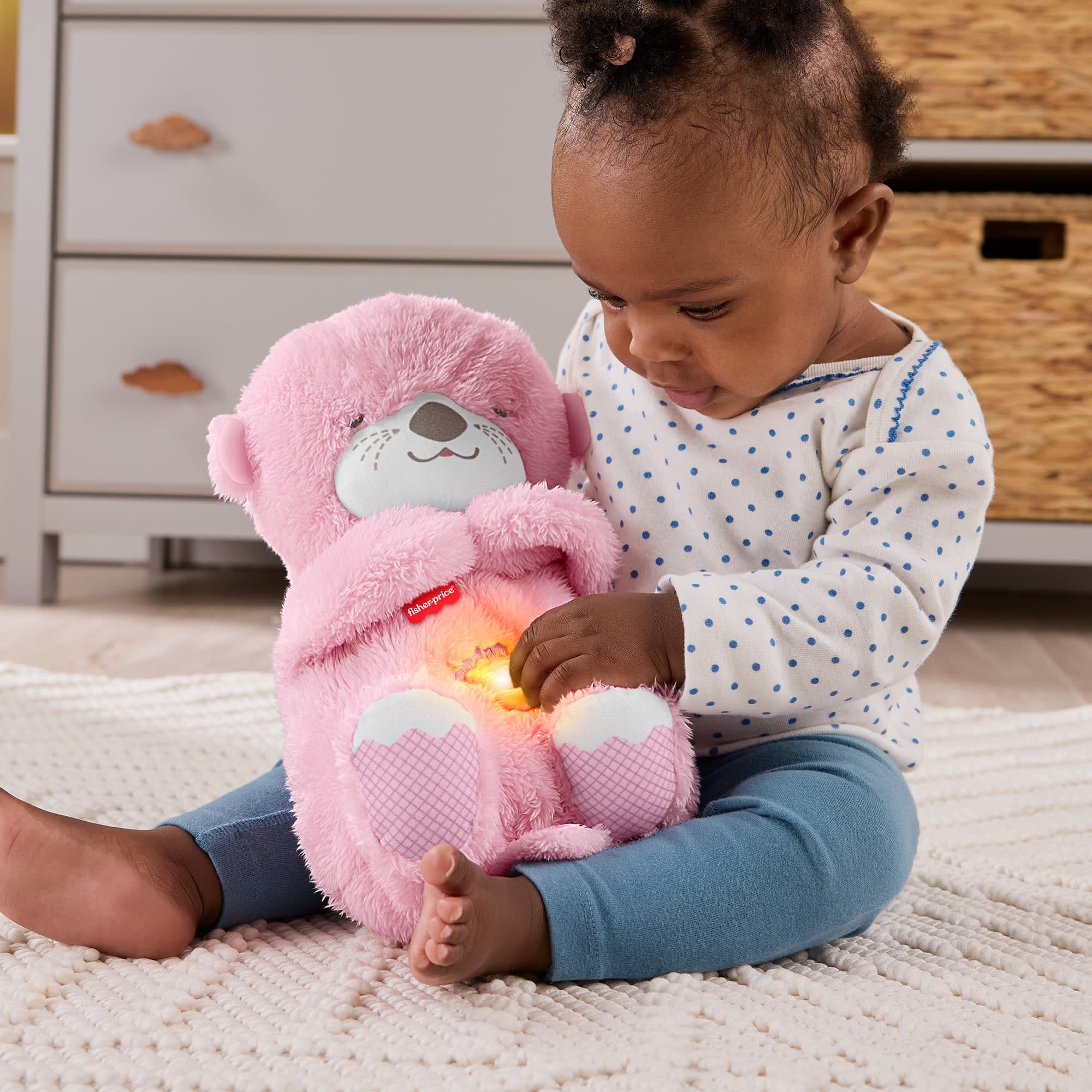 Fisher-Price Baby Juguete para Bebés Nutria Hora de Dormir Rosa - Image 2
