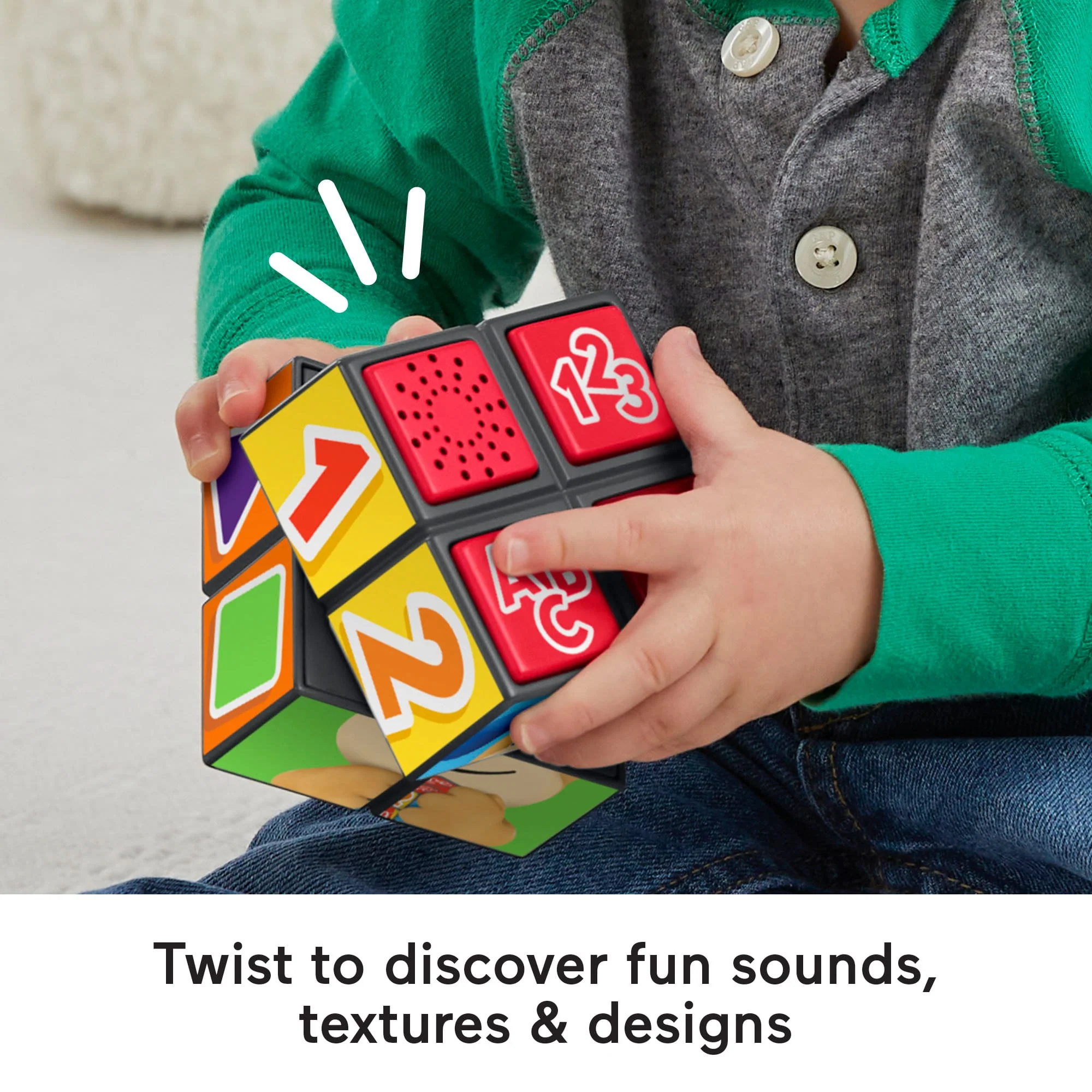 Fisher-Price Baby Learning Toy With Lights And Fine Motor Activities, Puppy's Activity Cube - Image 4
