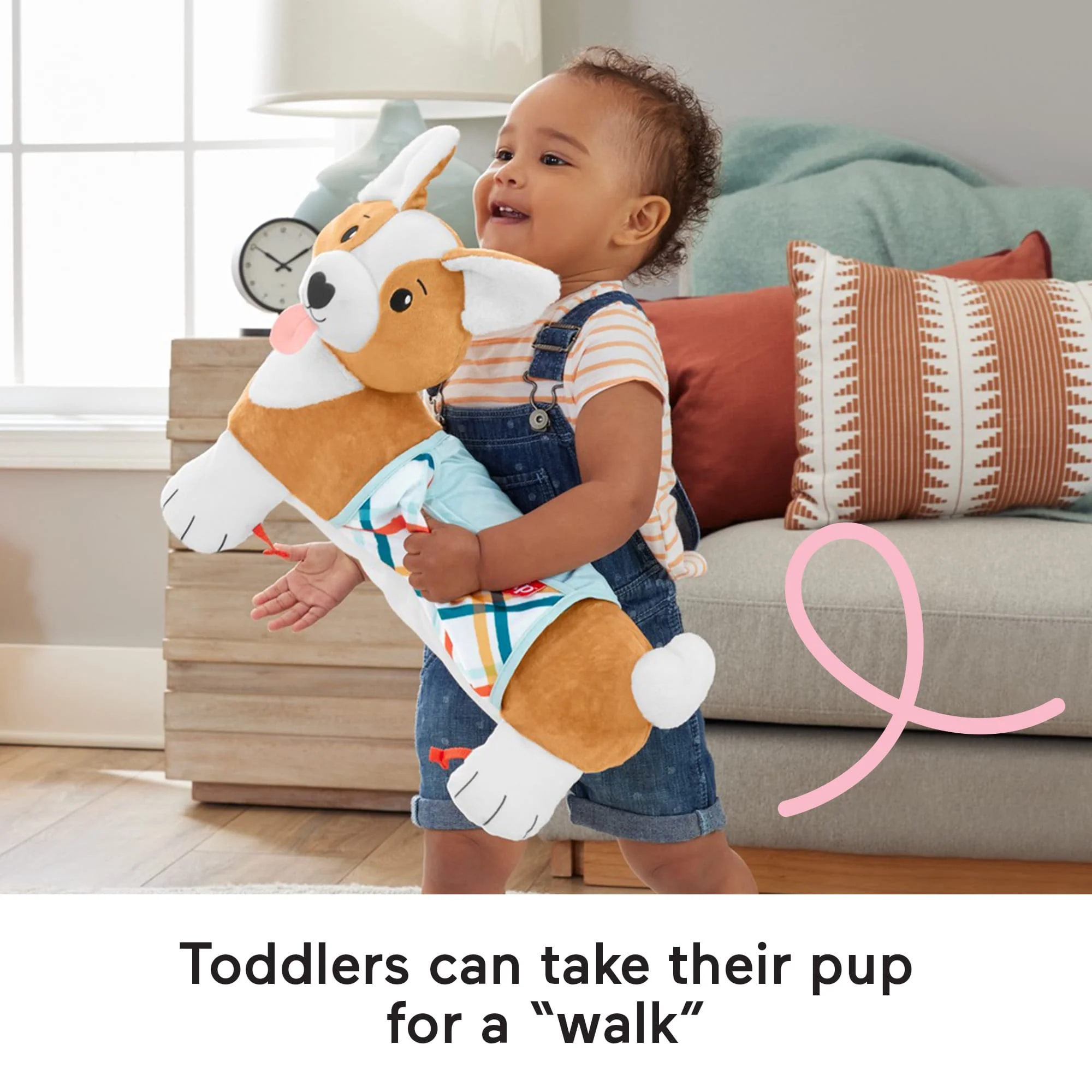Fisher-Price Baby Tummy Time Toys, 3-in-1 Puppy Wedge With Rattle TeeTher & Mirror - Image 4