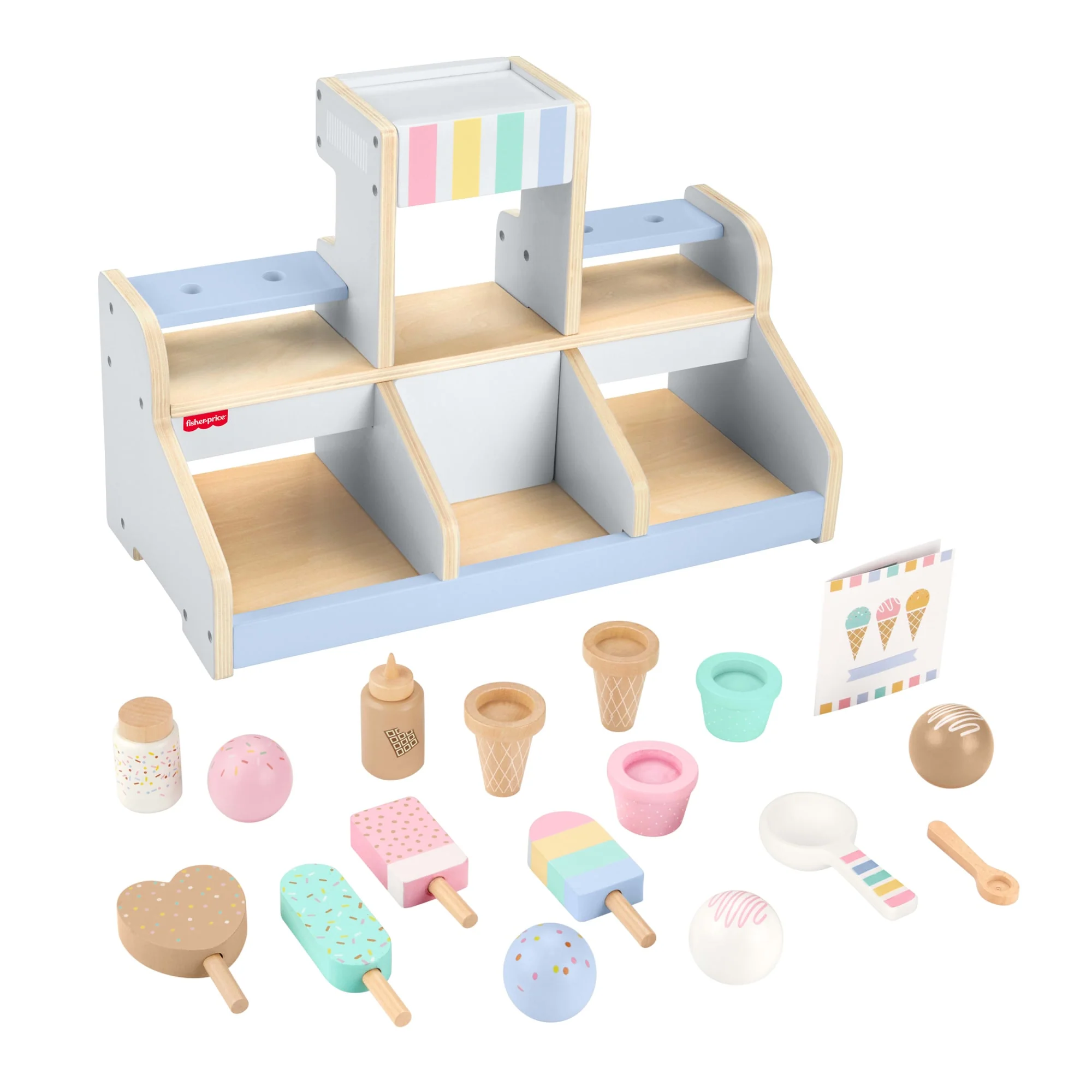 Fisher-Price  Coffret  Bar Laitier en Bois, 18Éléments en Bois - Image 4