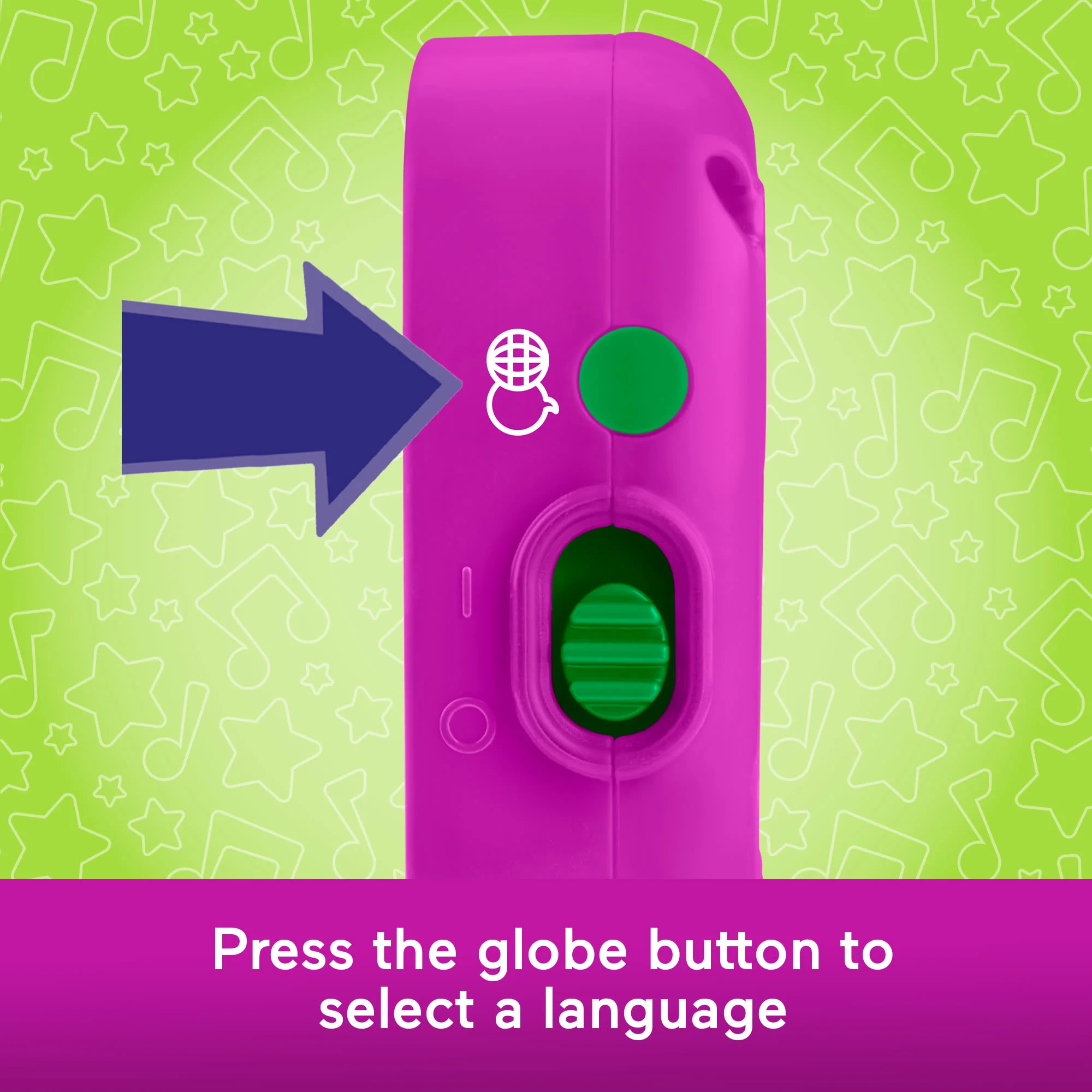 Fisher-Price Barney's World Hey Barney Phone Musical Toddler Toy With Lights For Kids, Multilanguage Version - Image 3