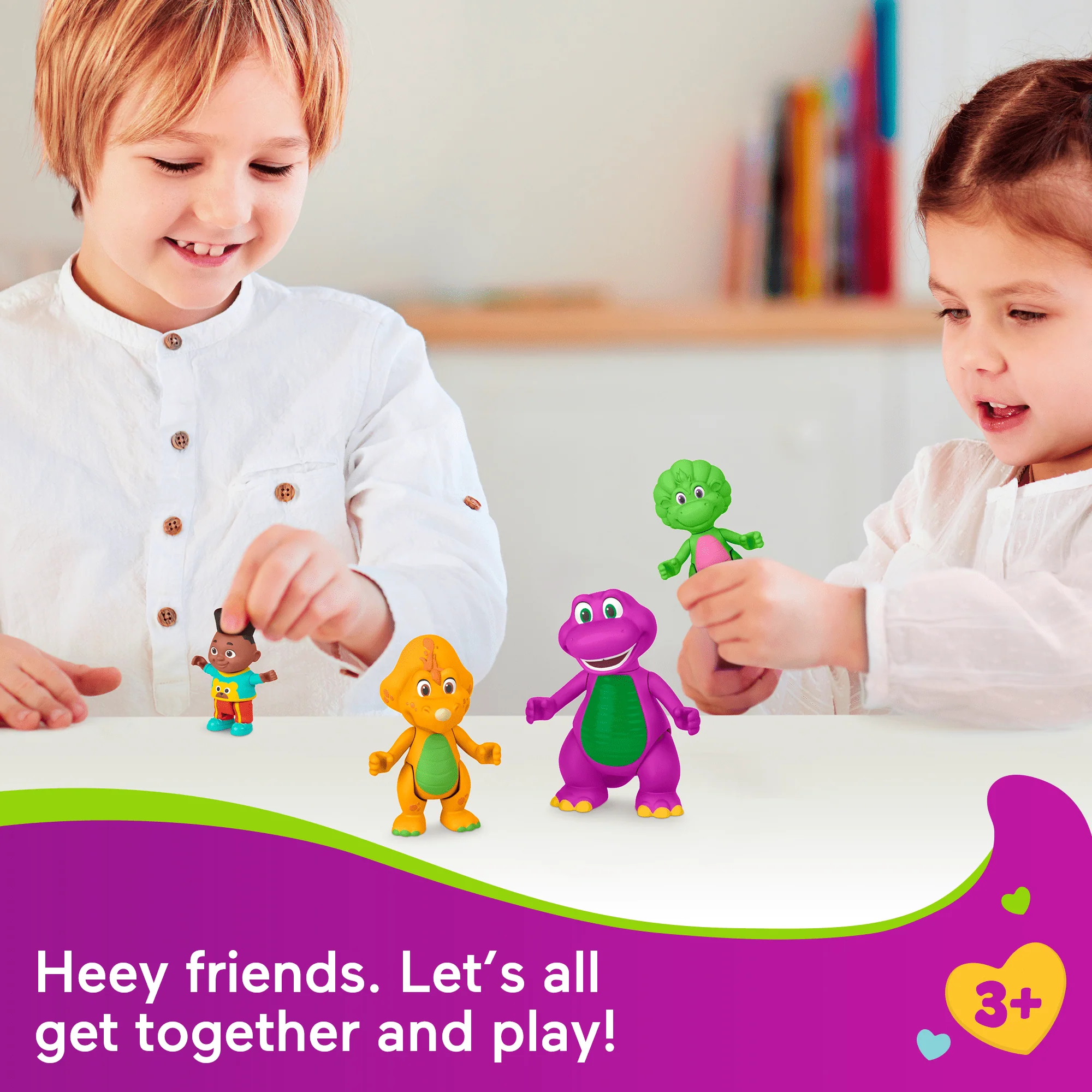 Fisher-Price Barney's World Barney Hey Friends Pack With 4 Figures - Image 2