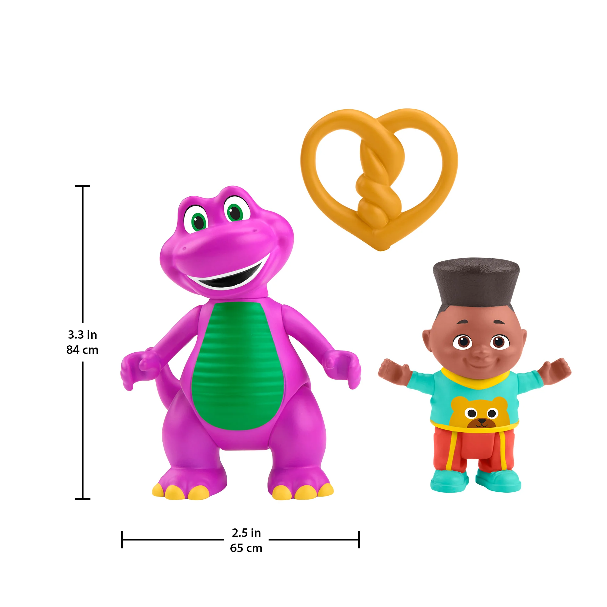 Fisher-Price Barney's World Barney's Friend David & Barney Figure Set For Kids, 3 Toys - Image 6