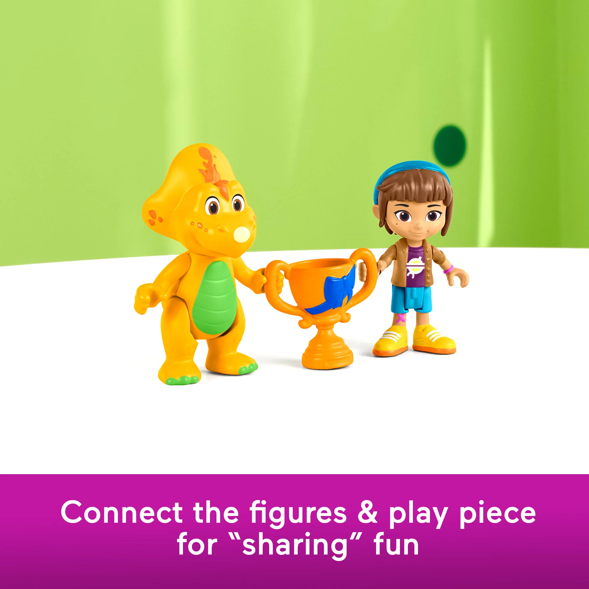 Fisher-Price Barney's World Barney's Friend Mel & Billy Dino Figure Set For Kids, 3 Toys - Image 3