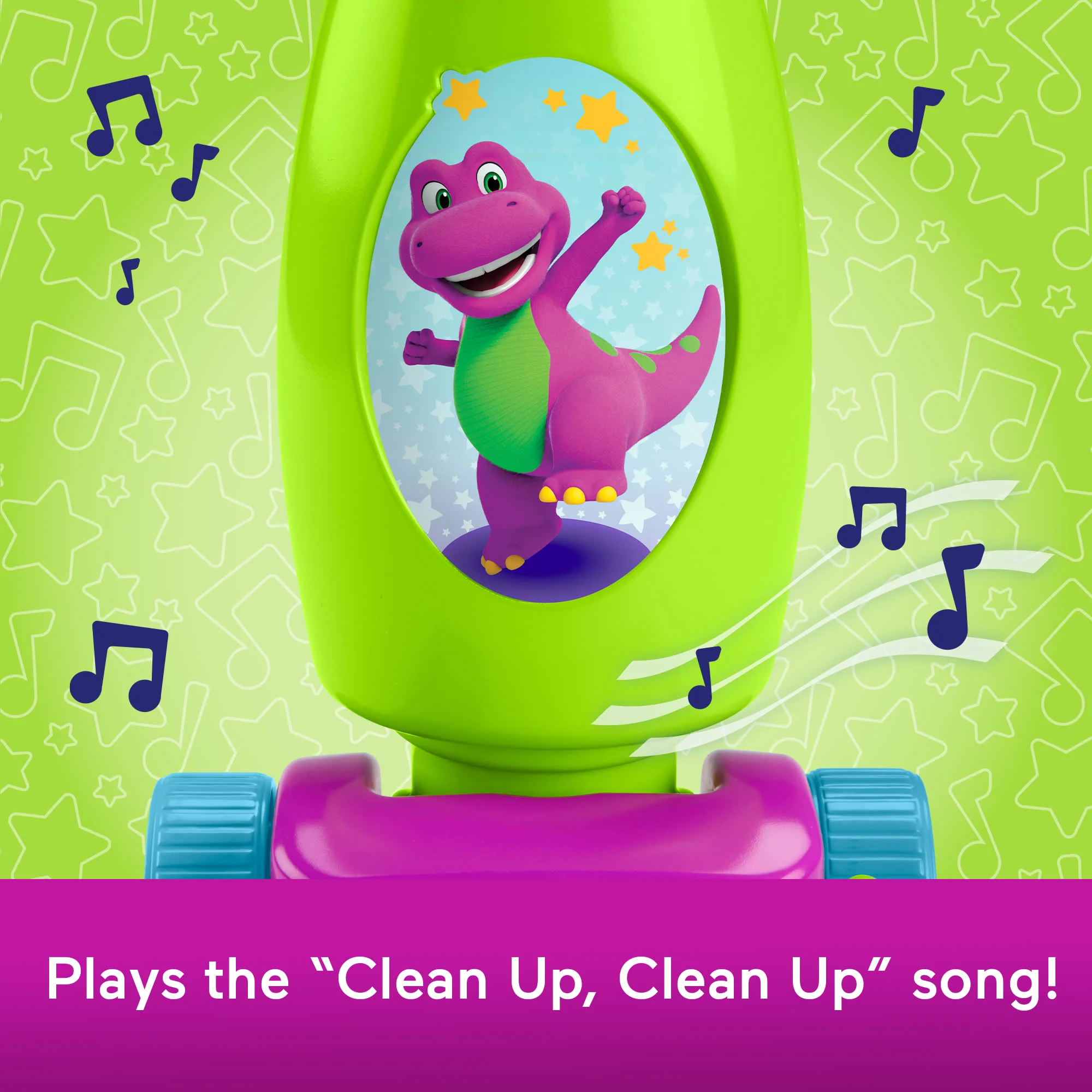 Fisher-Price Barney's World Clean Up Vacuum Electronic Toddler Toy With Lights, Music & Games - Image 5