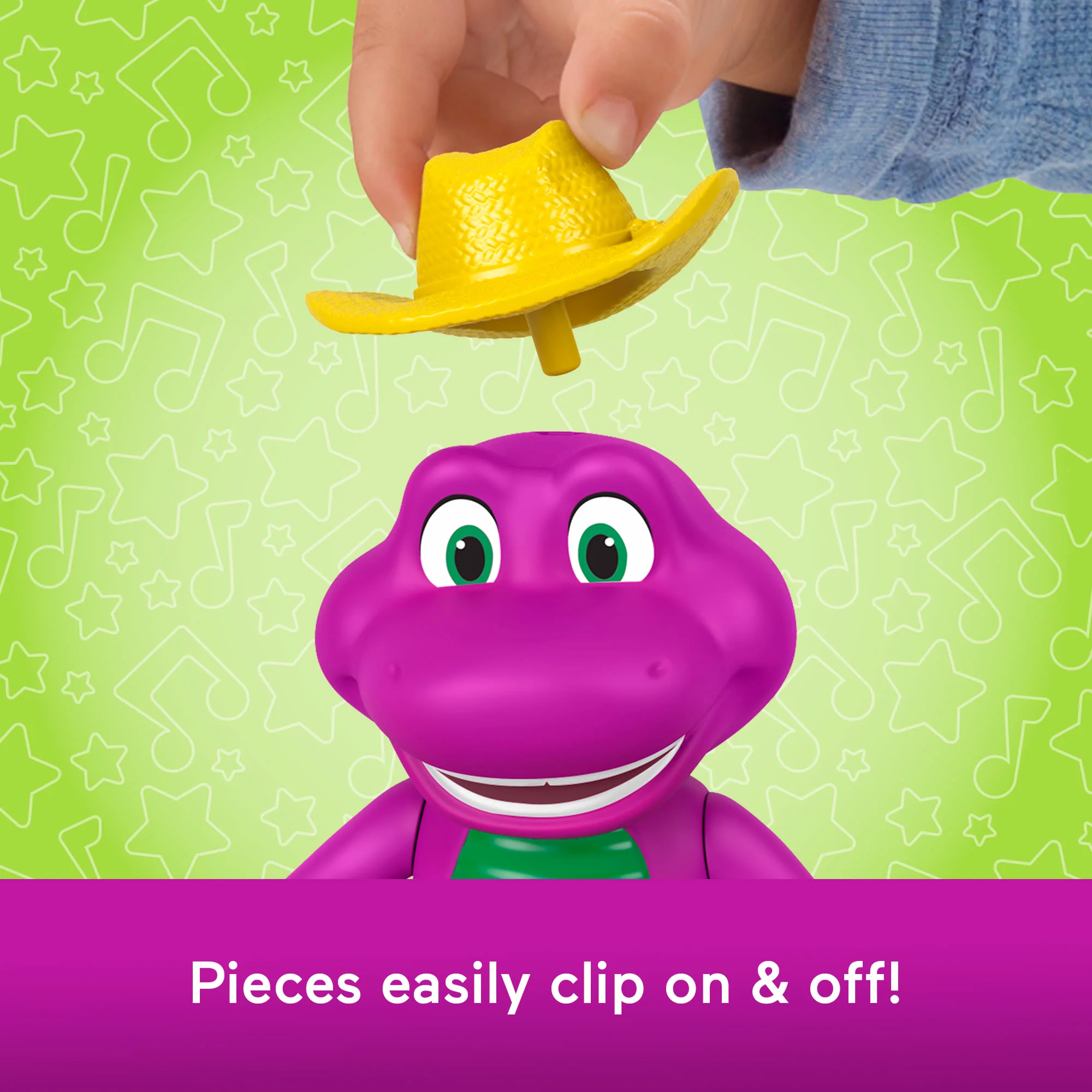 Fisher-Price Barney's World Dress Up Barney Set, 1 Figure & 20 Pieces - Image 3