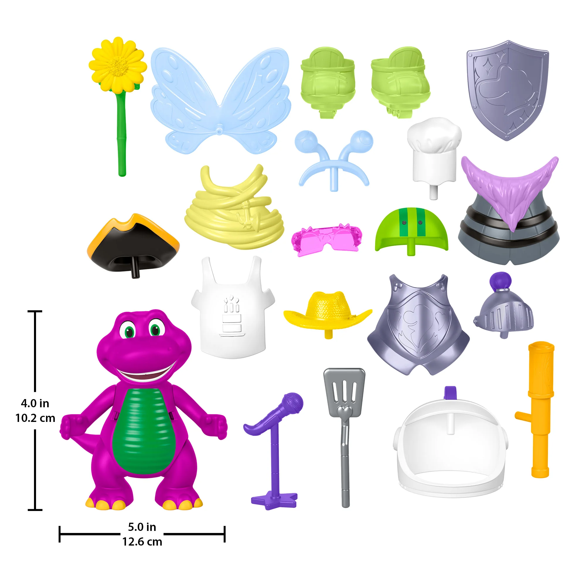 Fisher-Price Barney's World Dress Up Barney Set, 1 Figure & 20 Pieces - Image 6
