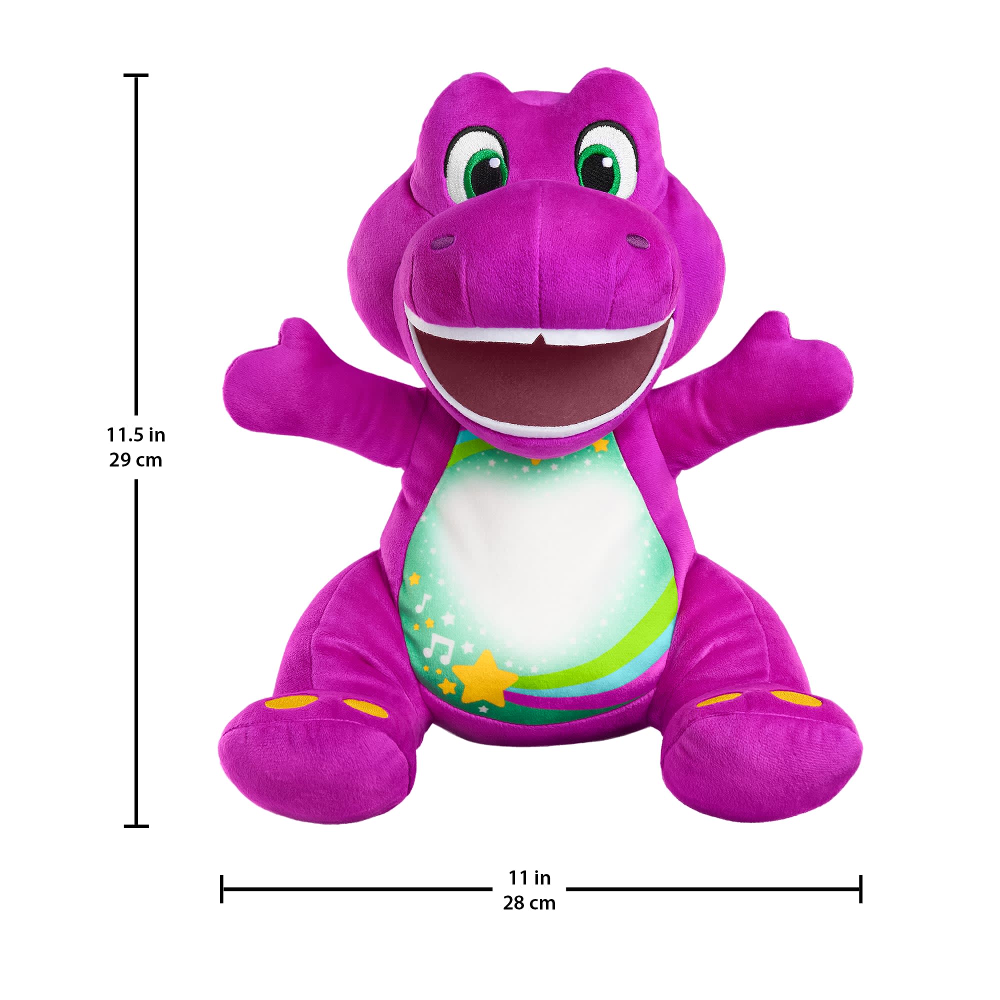 Fisher-Price Barney's World Heart Glow Barney Plush Toy With Music & Lights For Toddlers & Kids, Multilanguage Version - Image 6