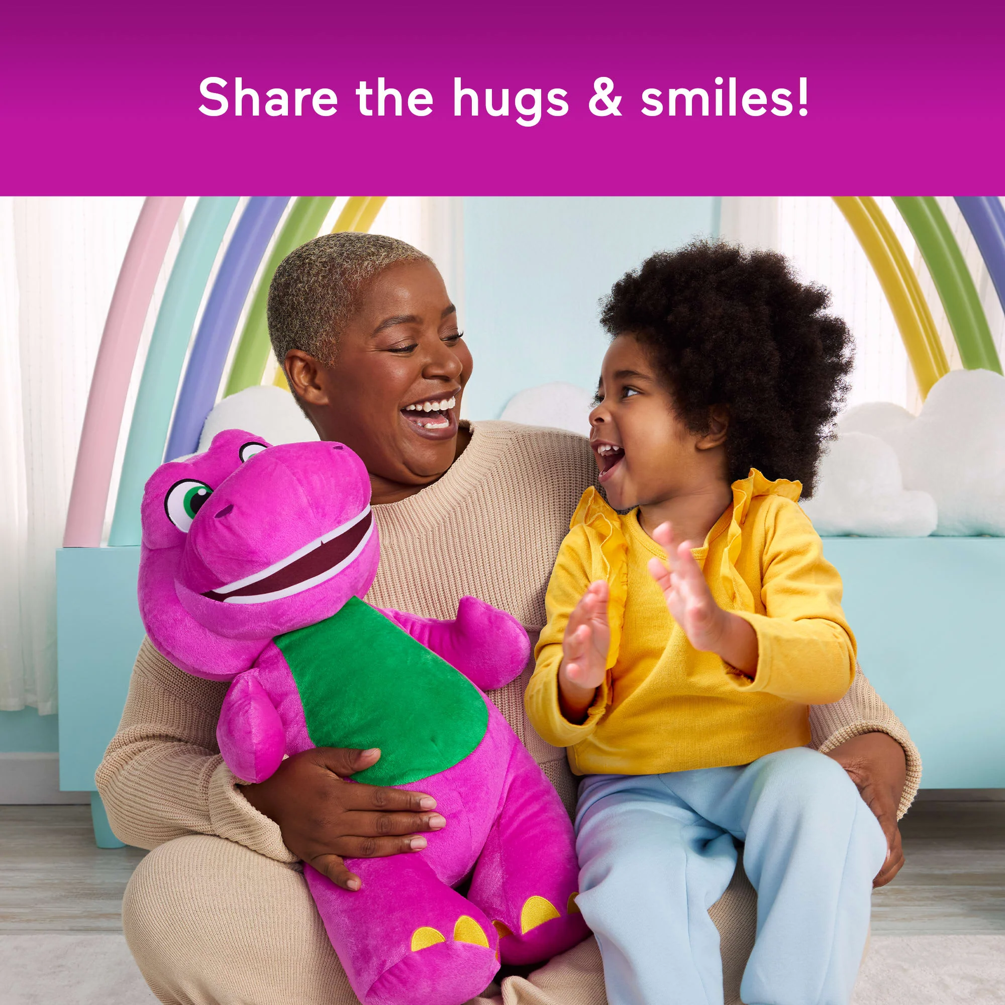 Fisher-Price Barney's World Jumbo Barney Plush, 26-Inch Figure, Large Scale & Soft Texture - Image 4