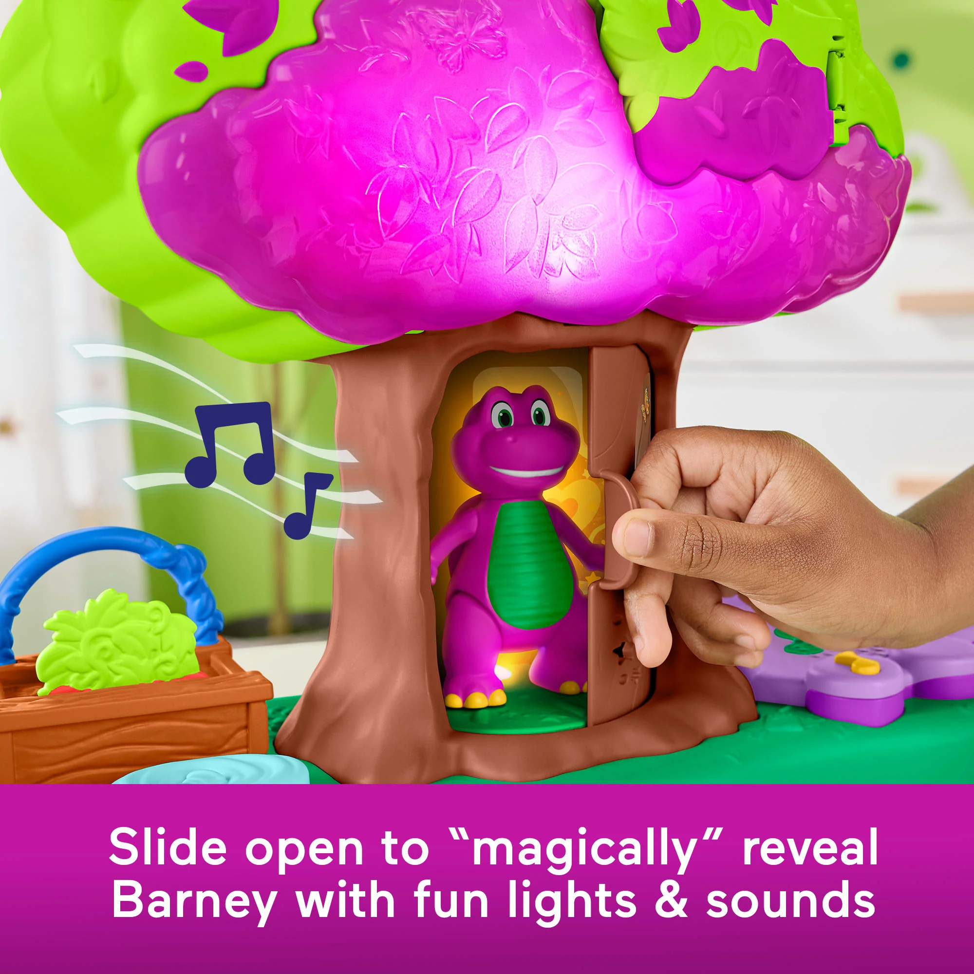 Fisher-Price Barney's World Lights & Sounds Treehouse Playset With Figures For Preschool Kids - Image 3