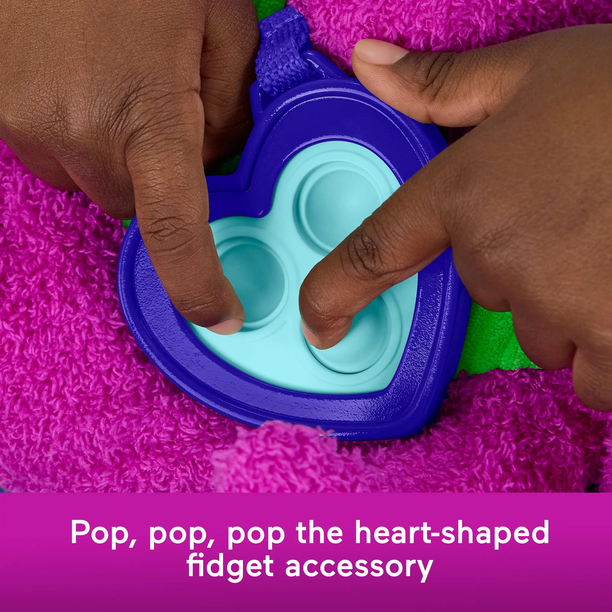 Fisher-Price Barney's World Sensory Barney Plush Toy With Fidget Activity For Toddlers - Image 3