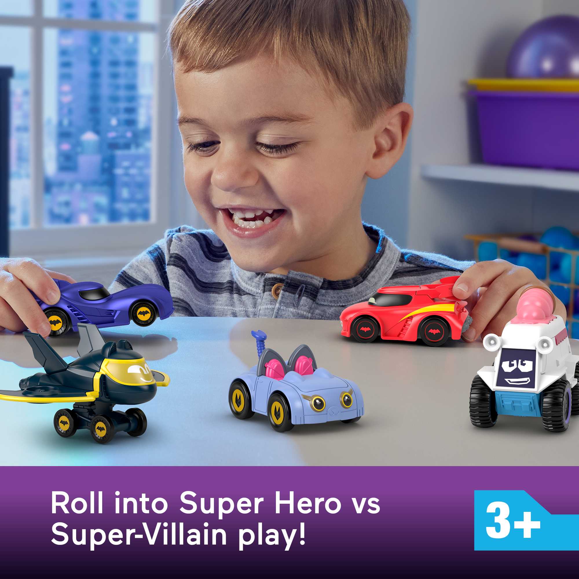Fisher-Price DC Batwheels 1:55 Scale Vehicle Multipack, Batcast Metal Diecast Cars, 5 Pieces - Image 2