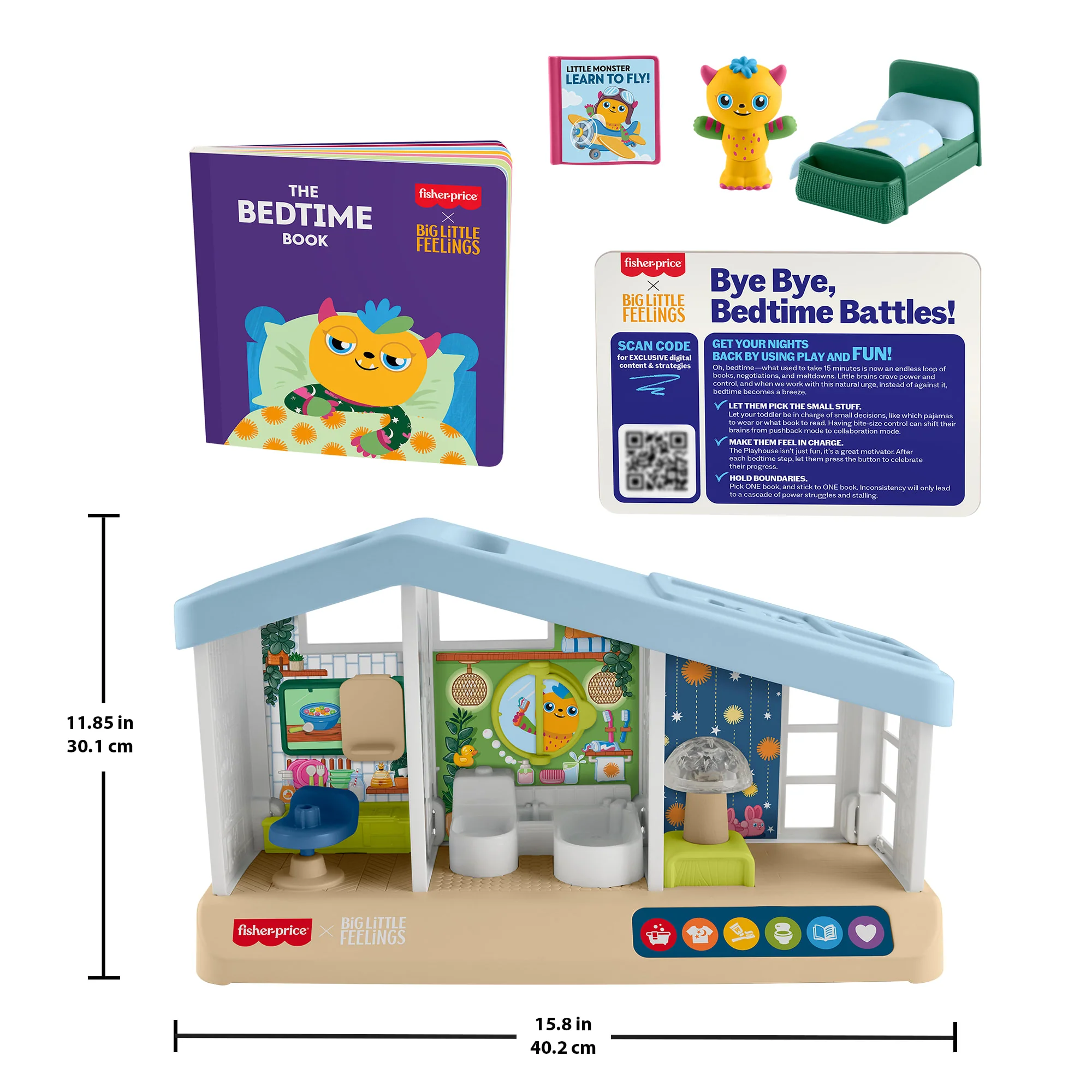 Fisher-Price Big Little Feelings Bedtime Routine Play Kit, Set Of Learning Toys & Tips For Toddlers & Kids - Image 6