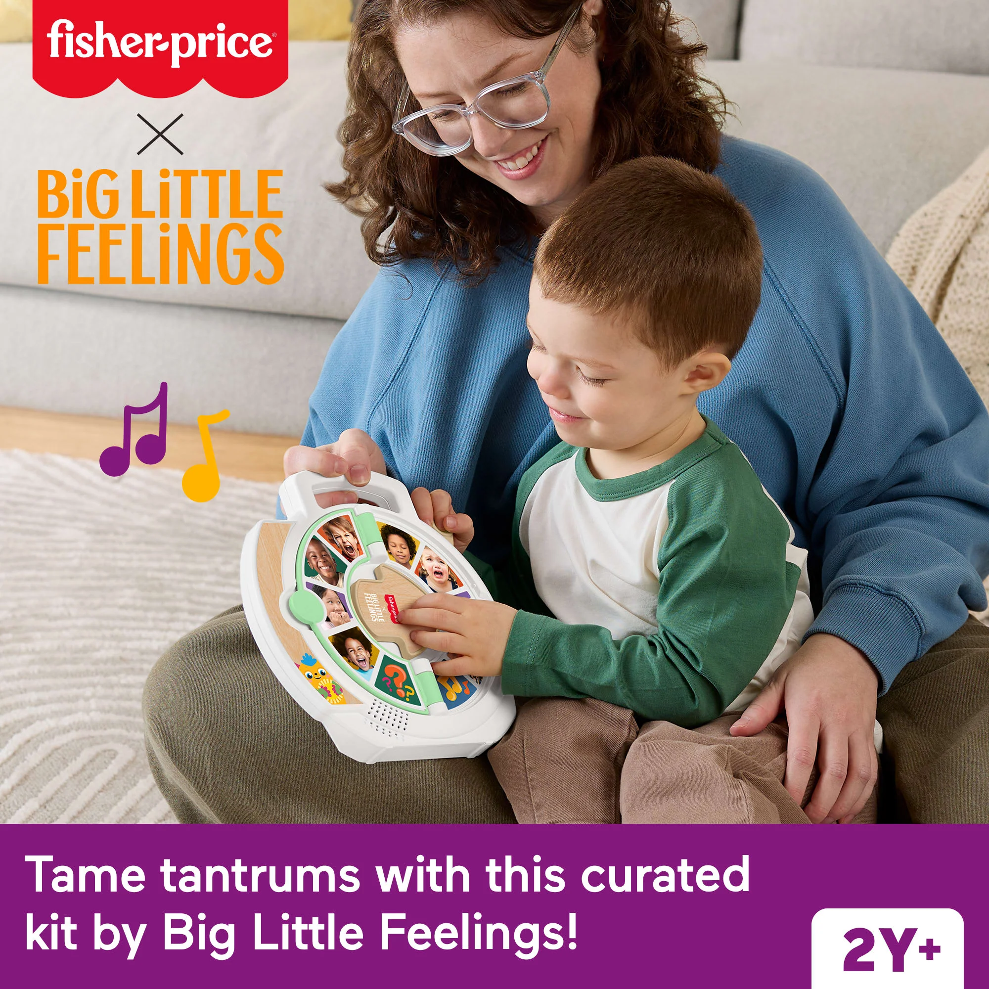 Fisher-Price Big Little Feelings Calm Down Play Kit, Set Of Learning Toys & Tips For Toddlers & Kids - Image 2