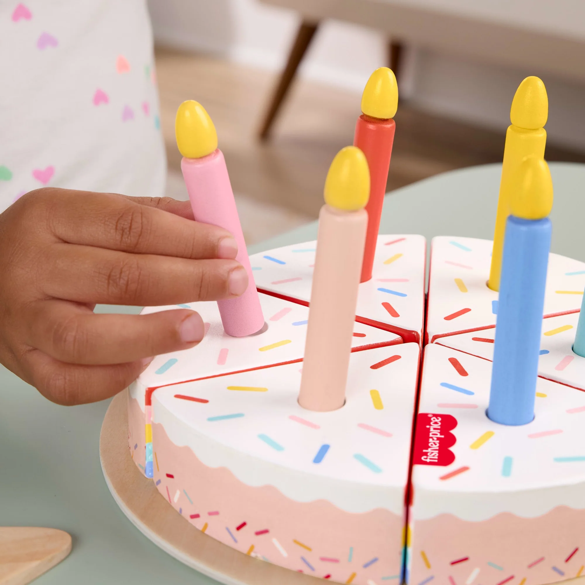Fisher-Price Brinquedo para Bebês Bolo de Aniversário de Madeira - Image 3