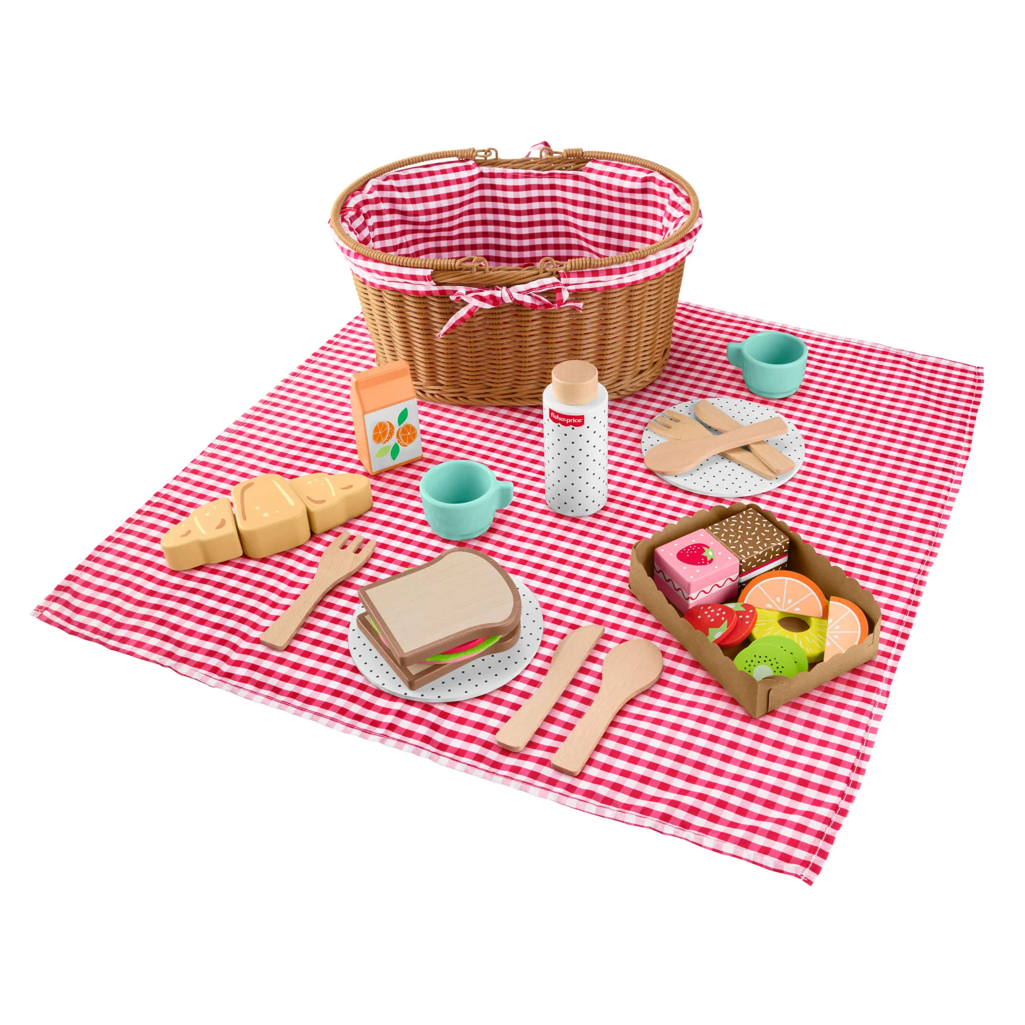 Fisher-Price Brinquedo para Bebês Cesta de Piquenique de Madeira - Image 4