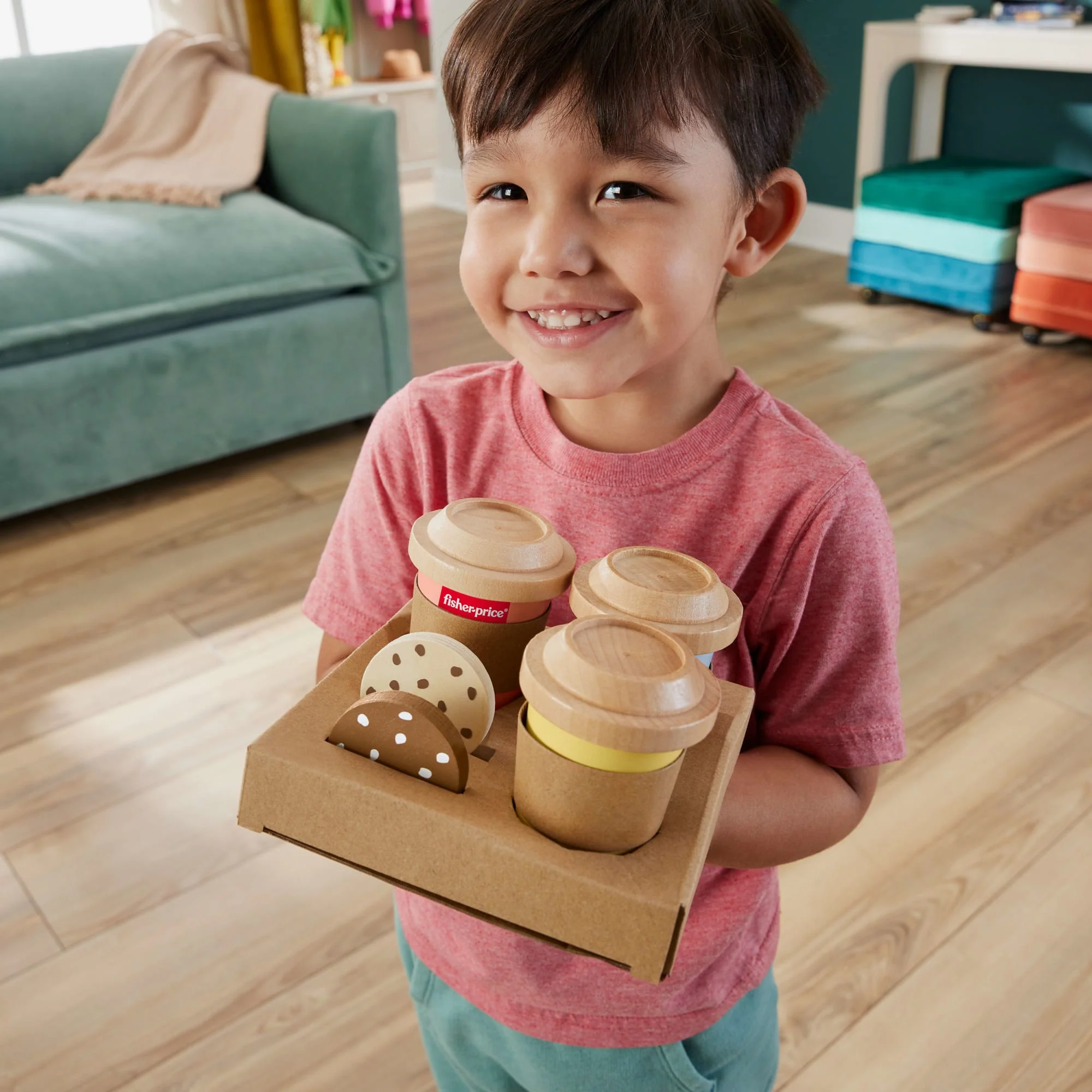 Fisher-Price Brinquedo para Bebês Conjunto Meu Primeiro Cappuccino de Madeira - Image 2