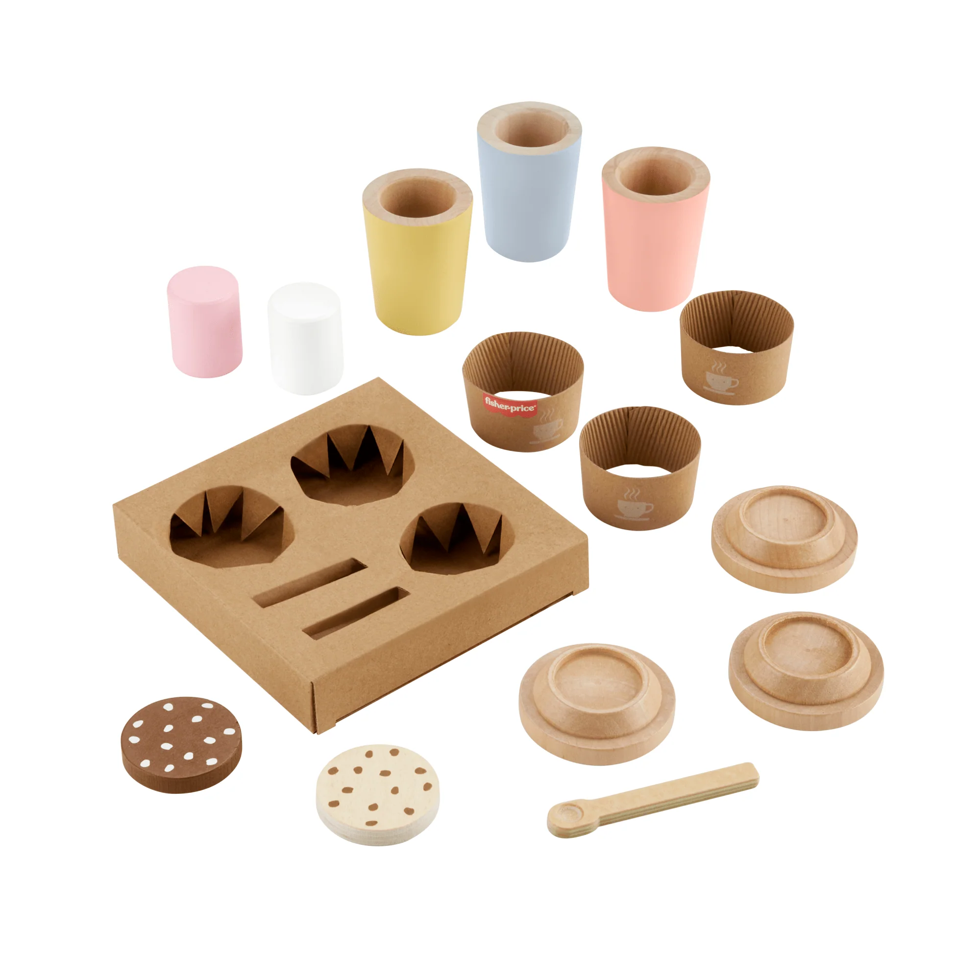Fisher-Price Brinquedo para Bebês Conjunto Meu Primeiro Cappuccino de Madeira - Image 5