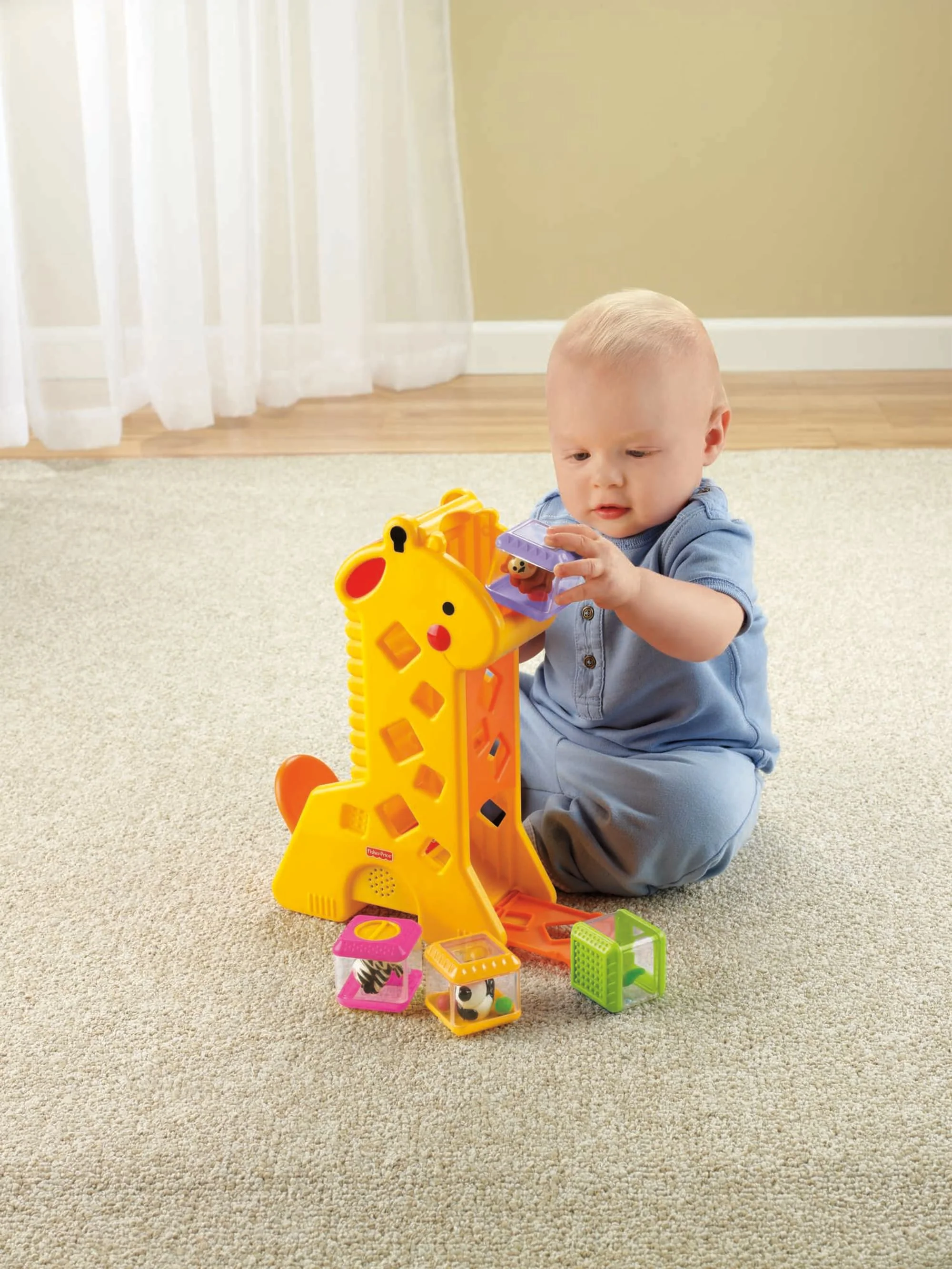 Fisher-Price Brinquedo para Bebês Girafa com Blocos - Image 2