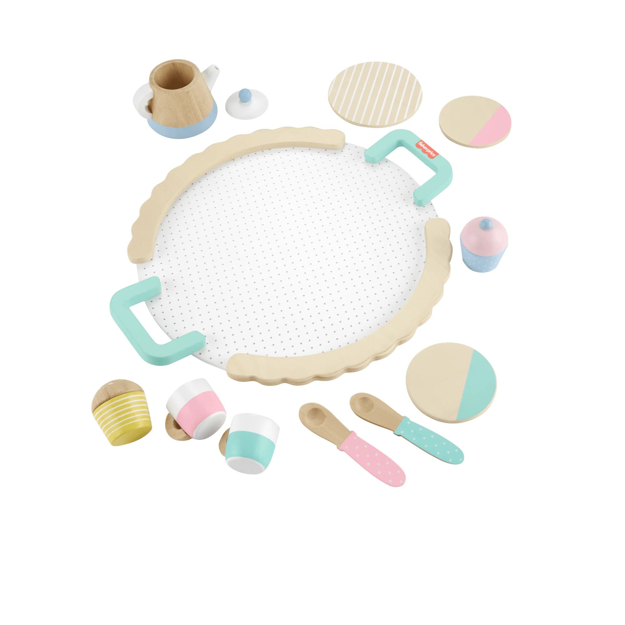 Fisher-Price Brinquedo para Bebês Jogo de Chá de Madeira - Image 5