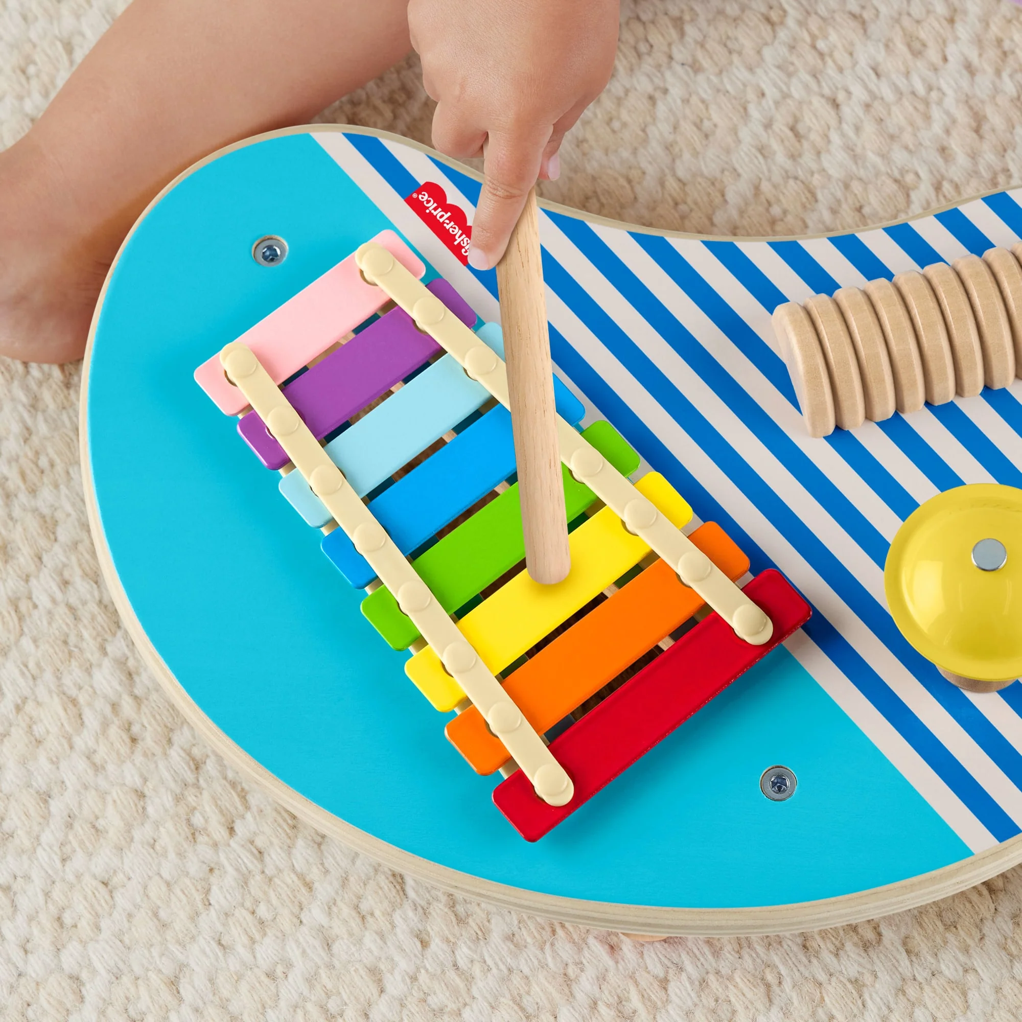 Fisher-Price Brinquedo para Bebês Mesa de Atividades Musicais de Madeira - Image 3