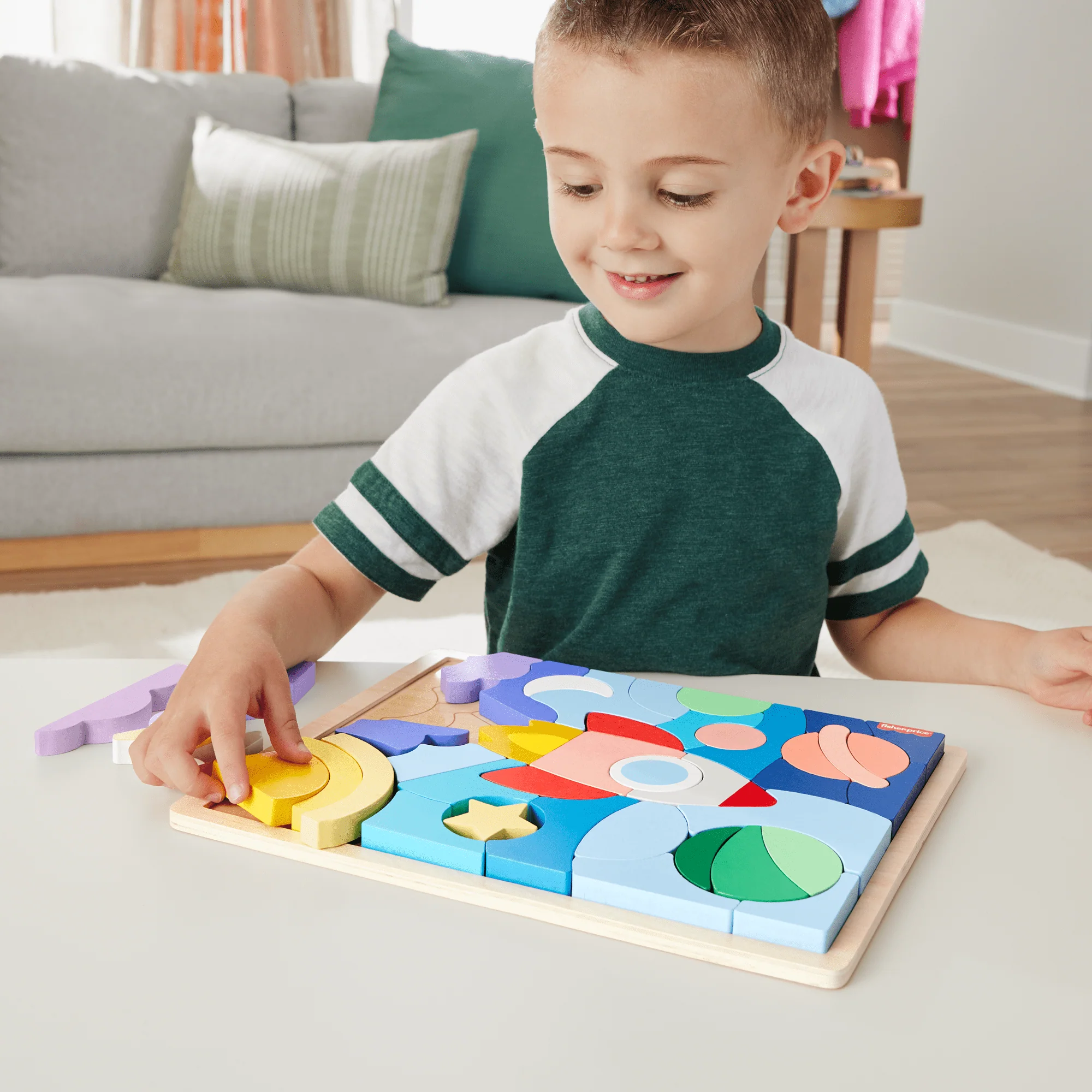 Fisher-Price Brinquedo para Bebês Quebra-cabeça de Madeira do Espaço - Image 2