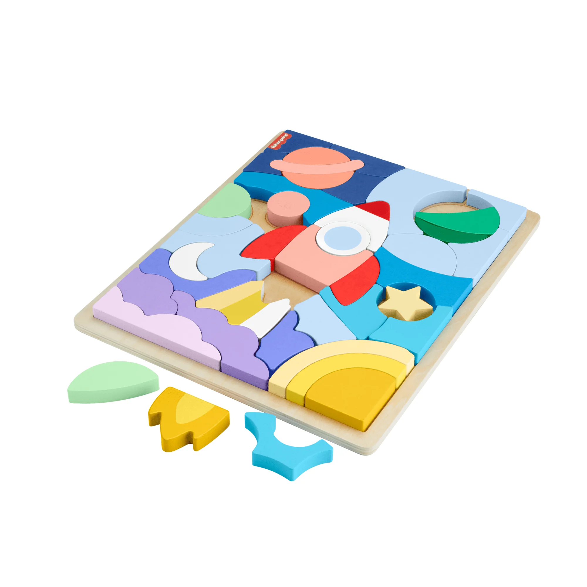 Fisher-Price Brinquedo para Bebês Quebra-cabeça de Madeira do Espaço - Image 4