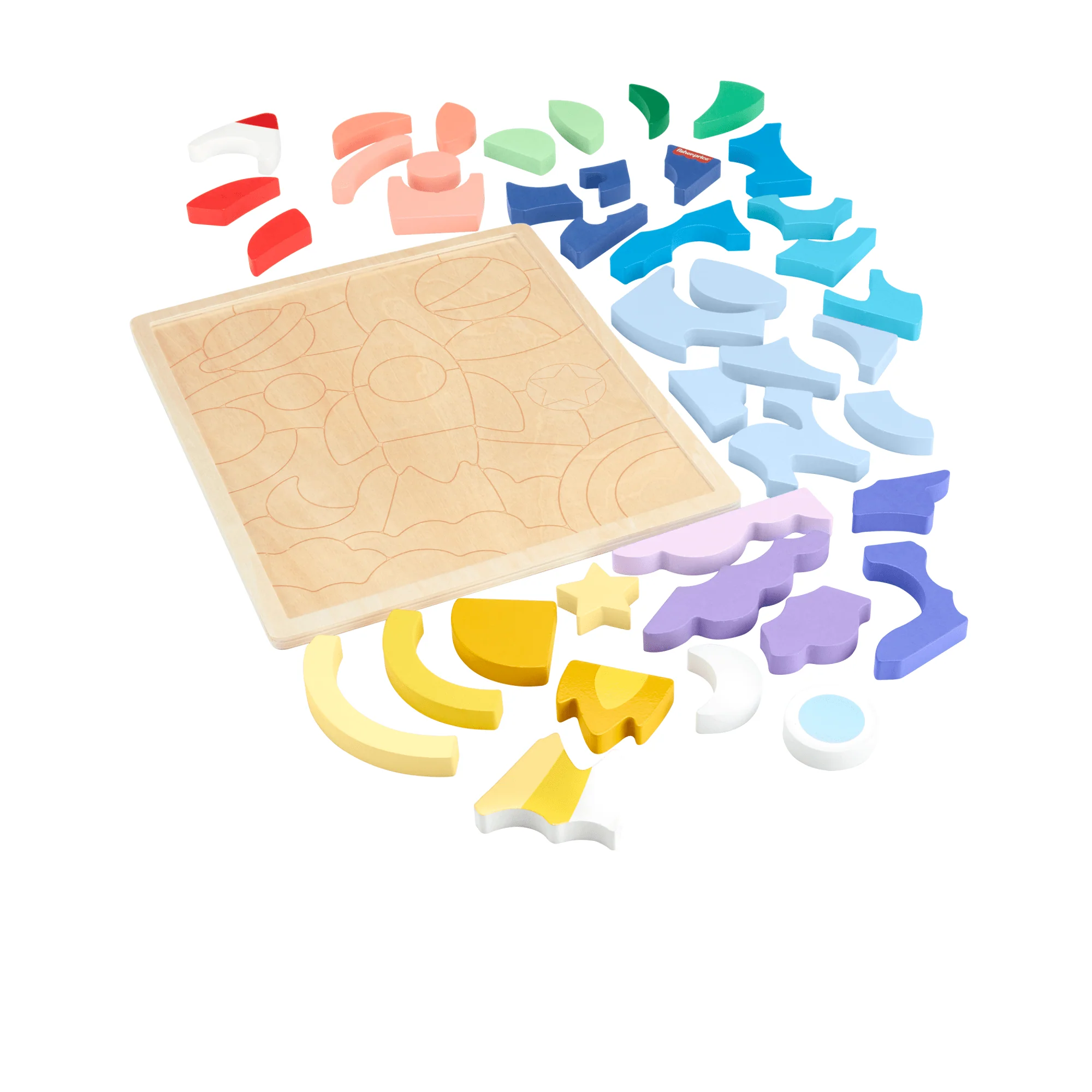 Fisher-Price Brinquedo para Bebês Quebra-cabeça de Madeira do Espaço - Image 5