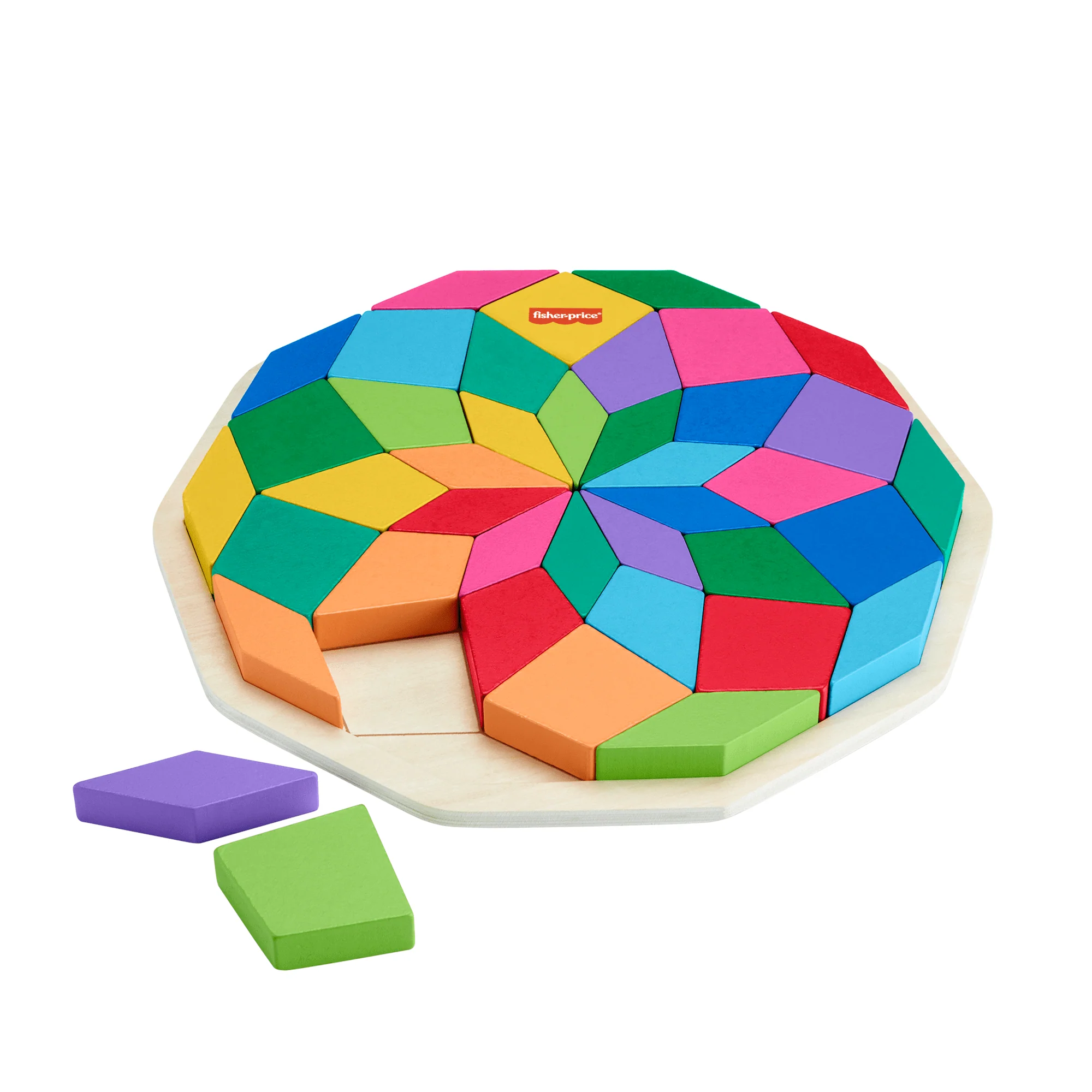 Fisher-Price Brinquedo para Bebês Quebra-cabeça de Madeira Mandala Geométrica - Image 6