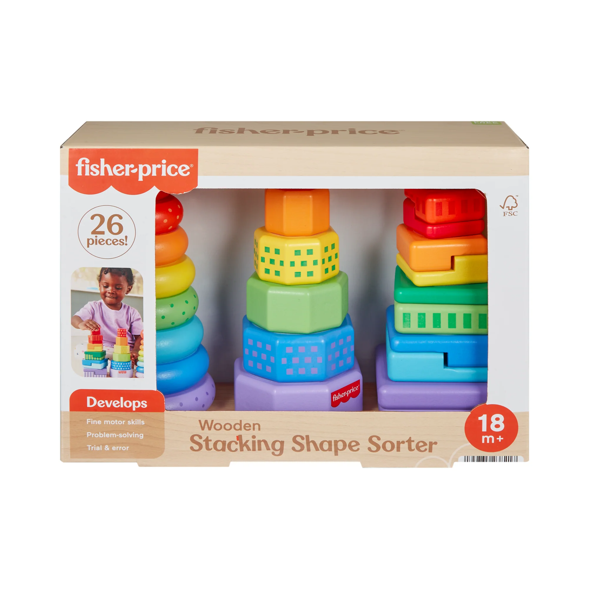 Fisher-Price Brinquedo para Bebês Torre de Atividades de Madeira - Image 6