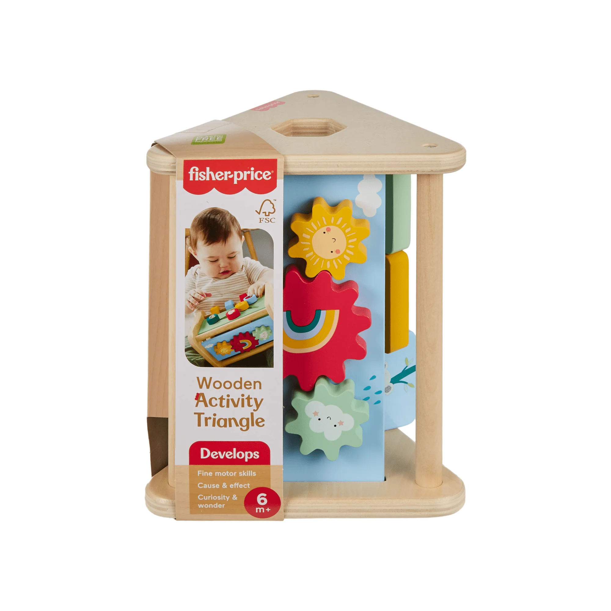 Fisher-Price Brinquedo para Bebês Triângulo de Atividades de Madeira - Image 6