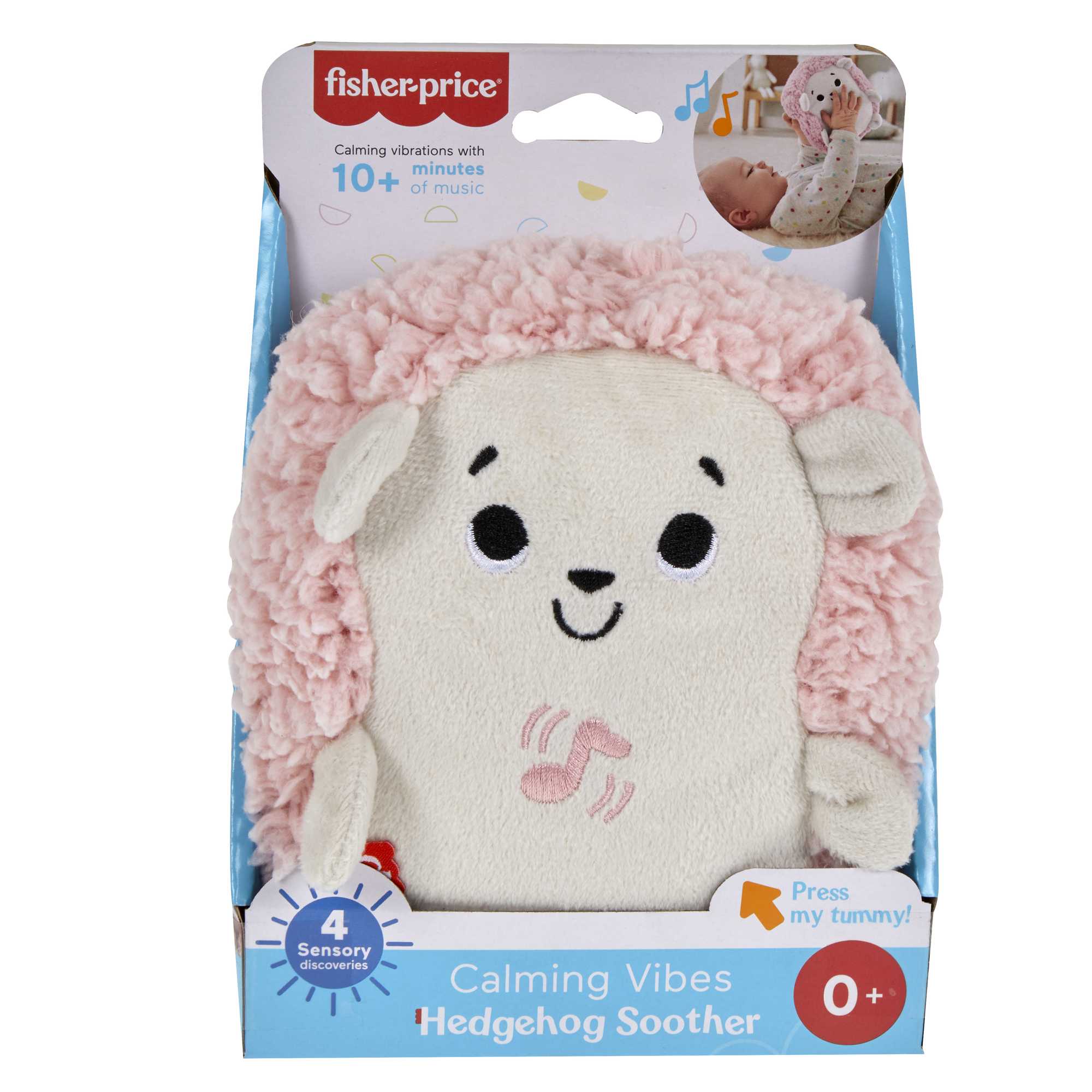 Fisher-Price Calming Vibes Hedgehog Soother, Pink Plush Sound Machine - Image 6