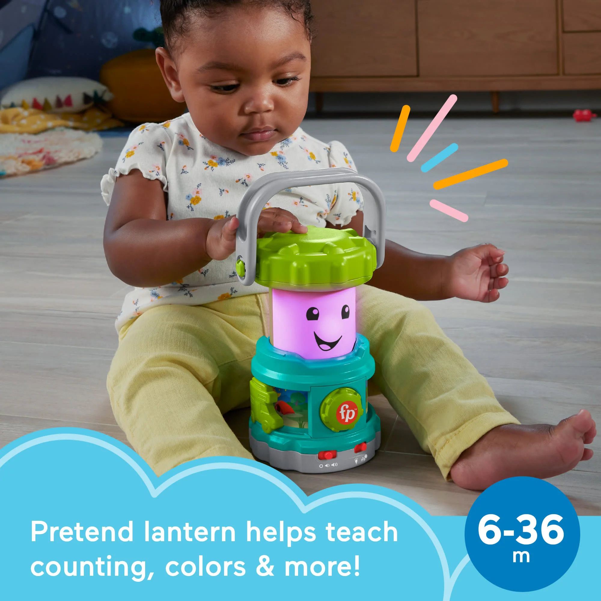 Fisher-Price Laugh & Learn Camping Fun Lantern Baby & Toddler Learning Toy With Lights & Music - Image 2