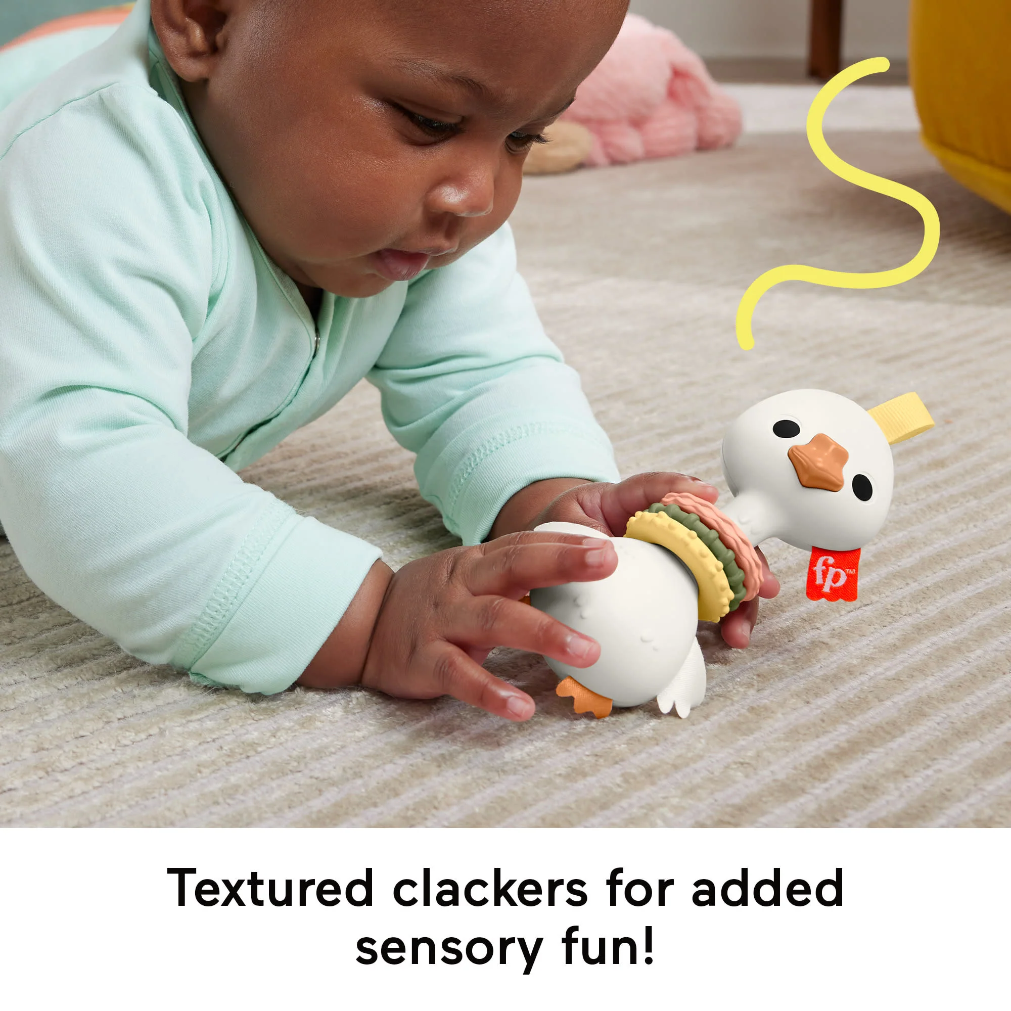 Fisher Price Clack & Quack Goose Baby Toy With Fine Motor Activity For Newborns - Image 4