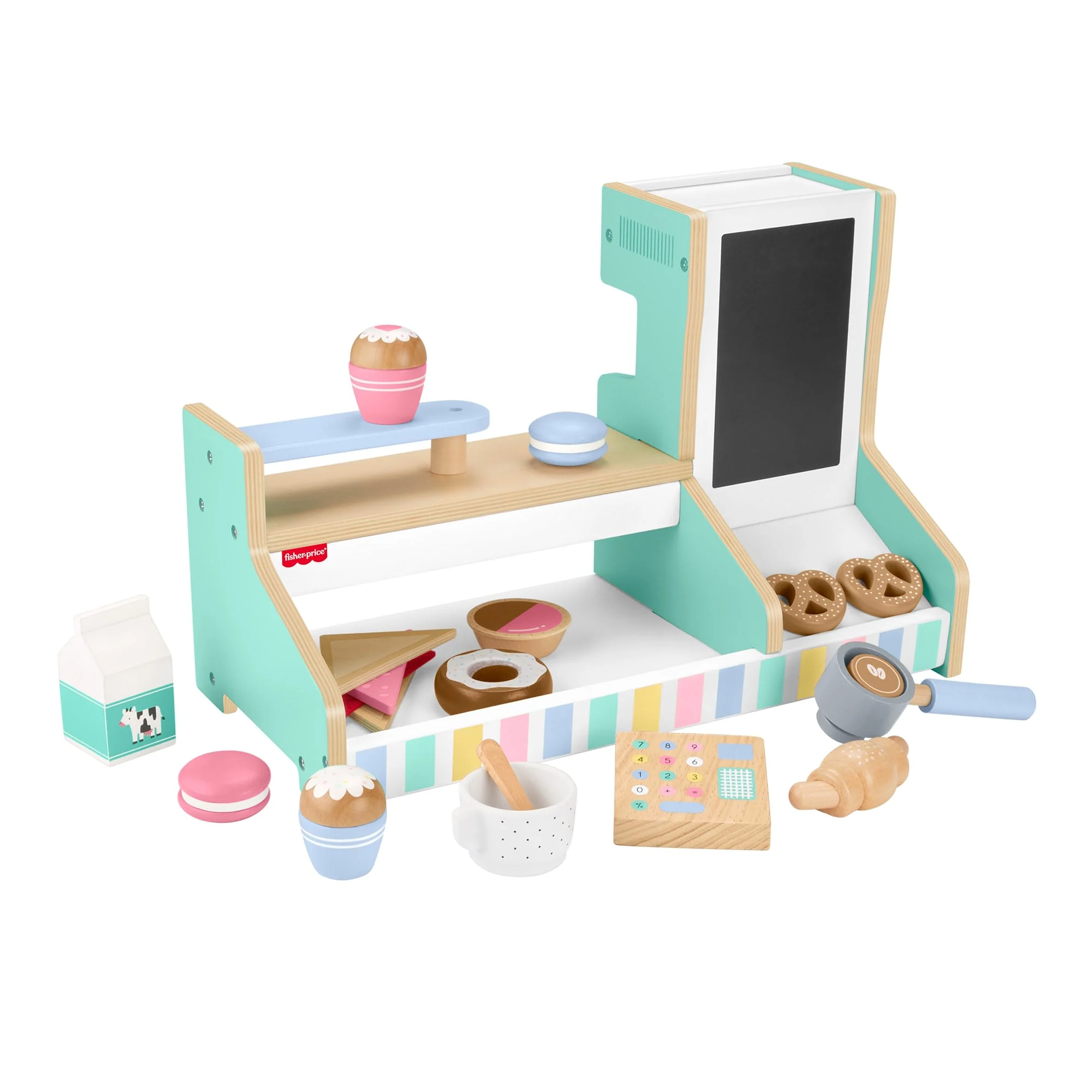 Fisher-Price®  Coffret Café en Bois, 20Éléments en Bois - Image 4