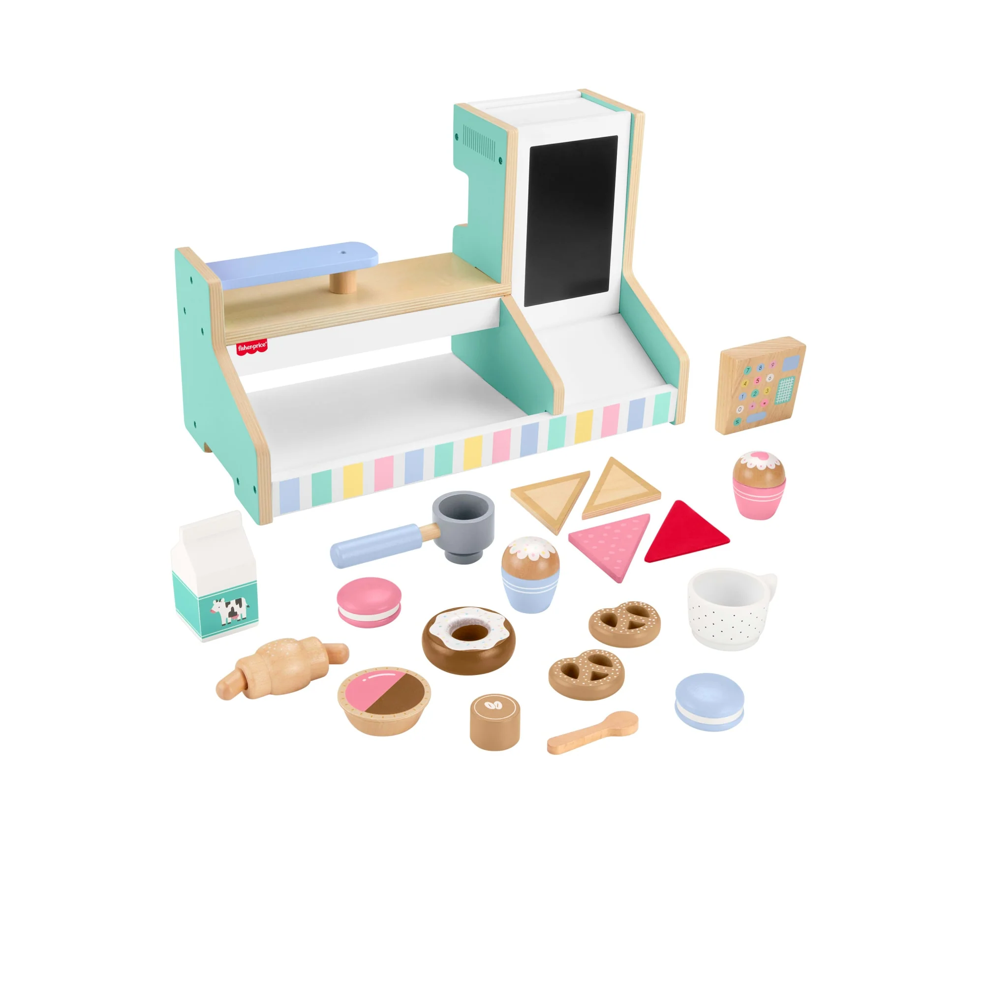 Fisher-Price®  Coffret Café en Bois, 20Éléments en Bois - Image 5