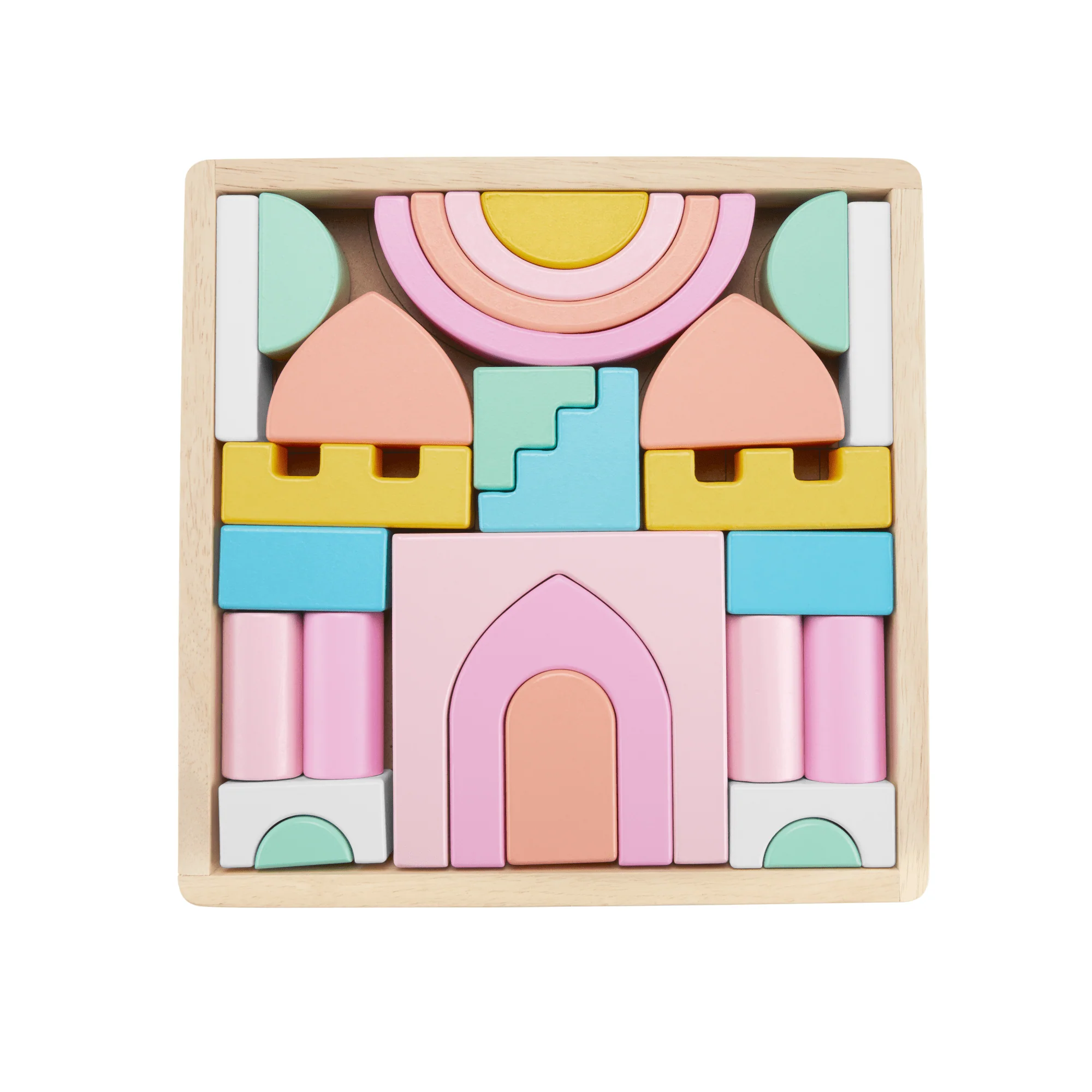 Fisher-Price  Coffret Château de Blocs en Bois, 28Éléments en Bois - Image 5