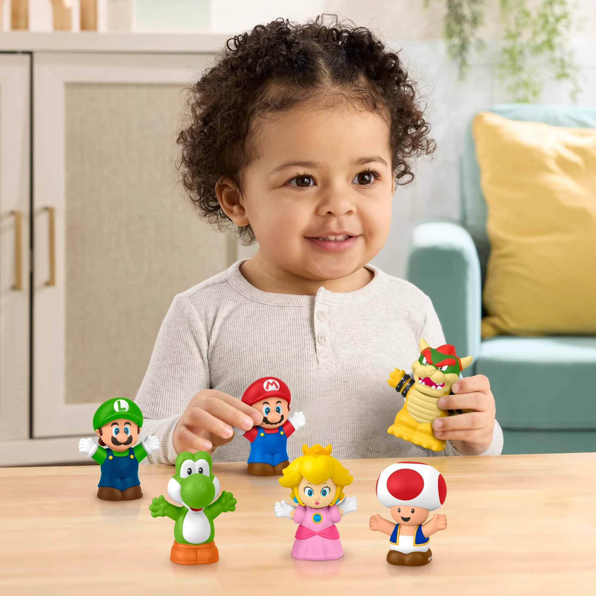 Fisher-Price-Coffret de 6 Figurines Mario Little People - Image 2