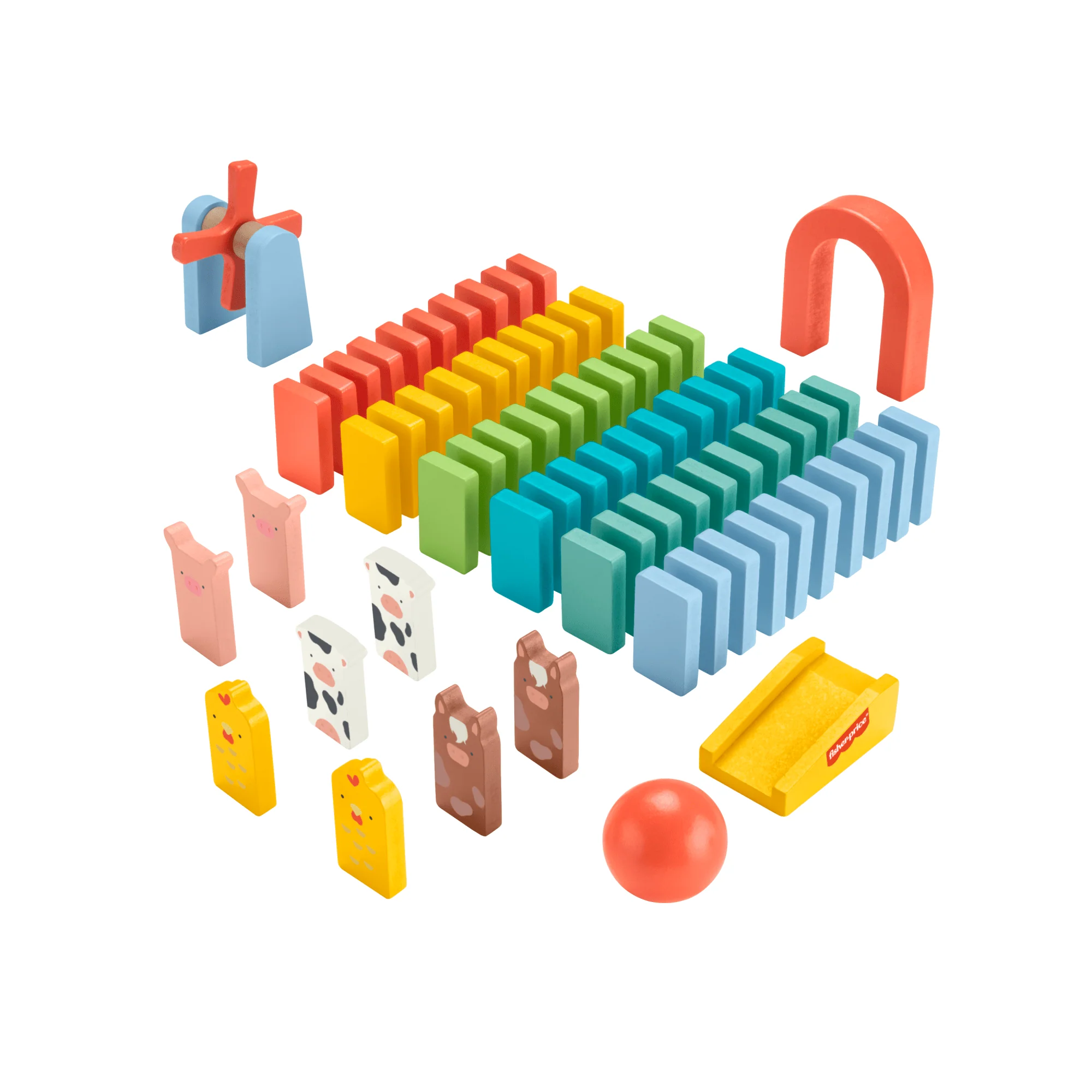 Fisher-Price  Coffret de Jeu Dominos en Bois, 72Éléments en Bois - Image 5