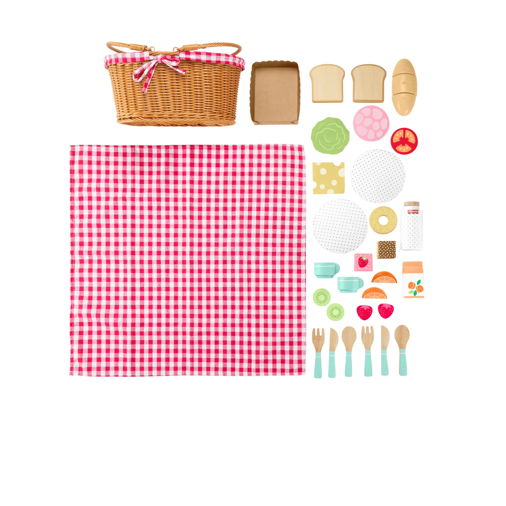 Fisher-Price  Coffret Panier de Pique-Nique en Bois, 31Éléments - Image 5