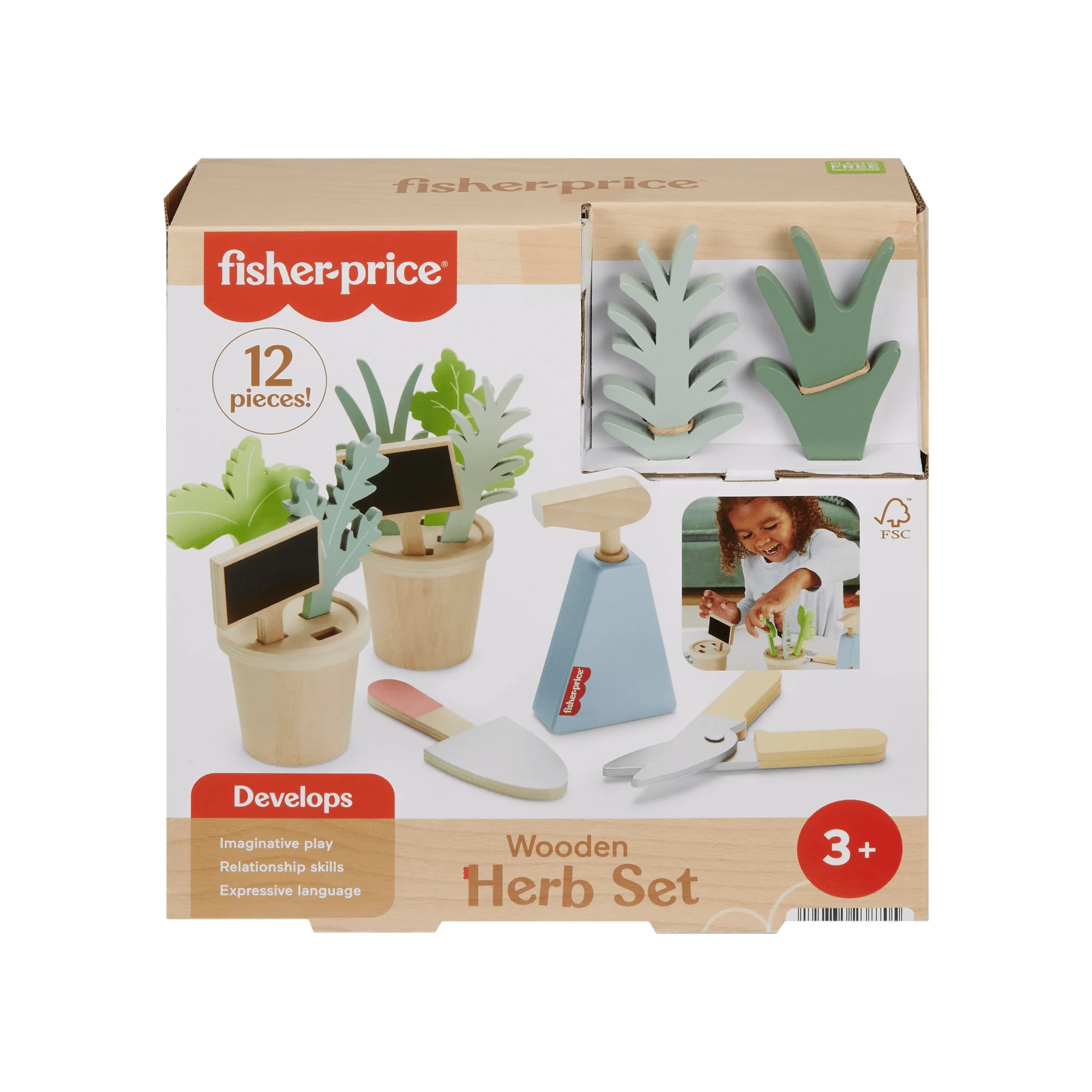 Fisher-Price  Coffret Plantes en Bois, Avec Outils, 12Éléments - Image 6