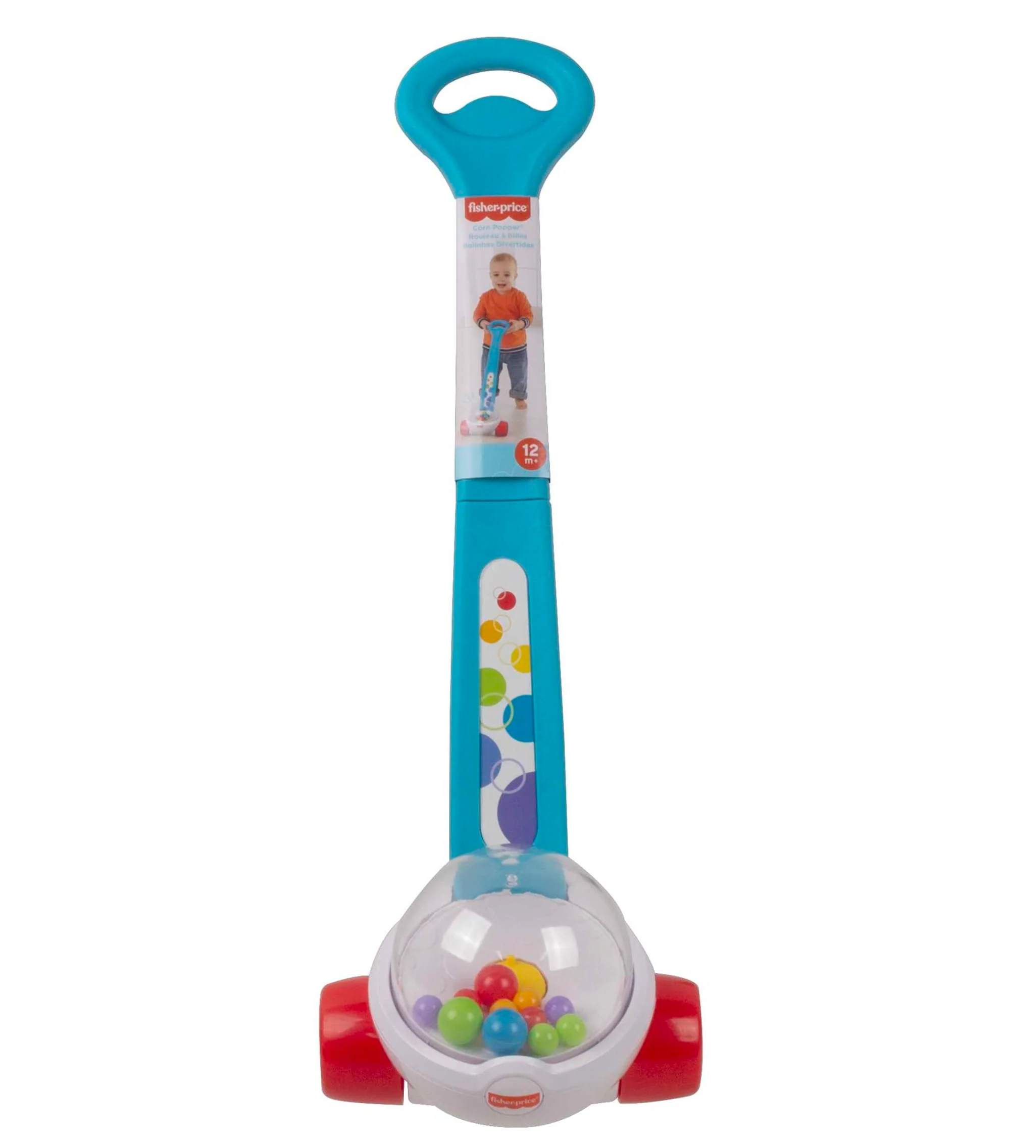 Fisher-Price Corn Popper Blue Push-Along Toy For Baby & Toddlers, 2 Pieces - Image 6