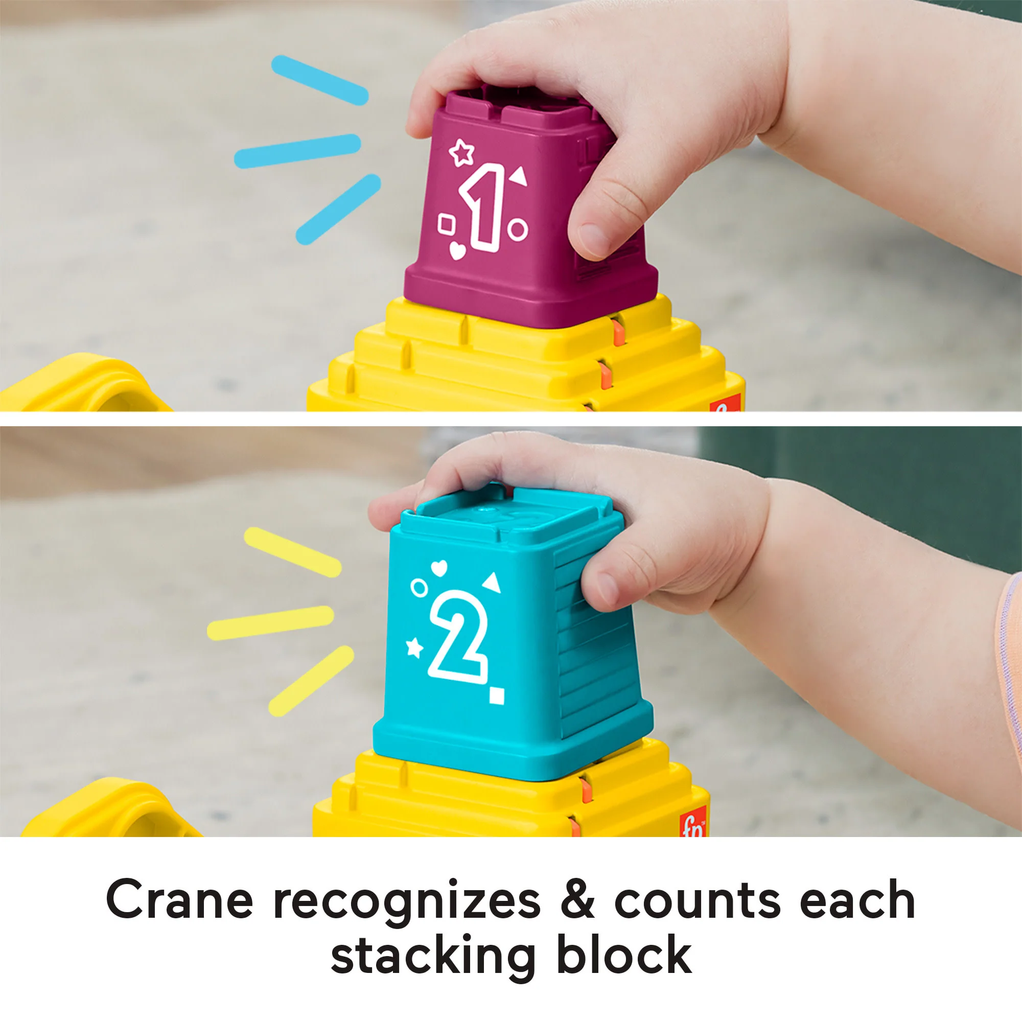 Fisher-Price Count & Stack Crane With Blocks, Lights & Sounds, Multi-Language Version - Image 4