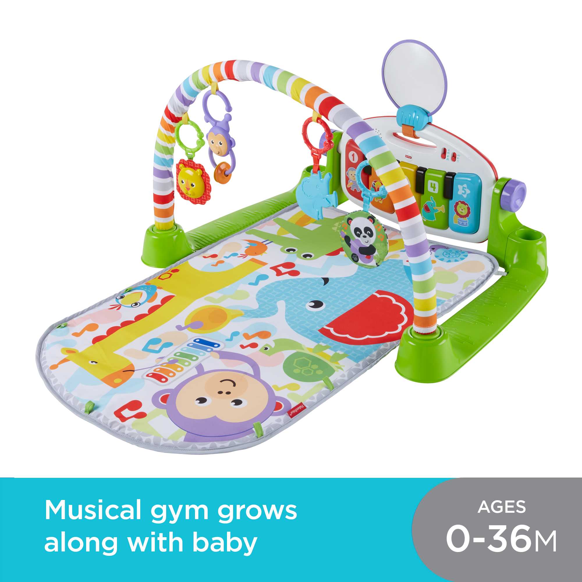 Fisher-Price Deluxe Kick & Play Piano Gym - English Version - Image 2