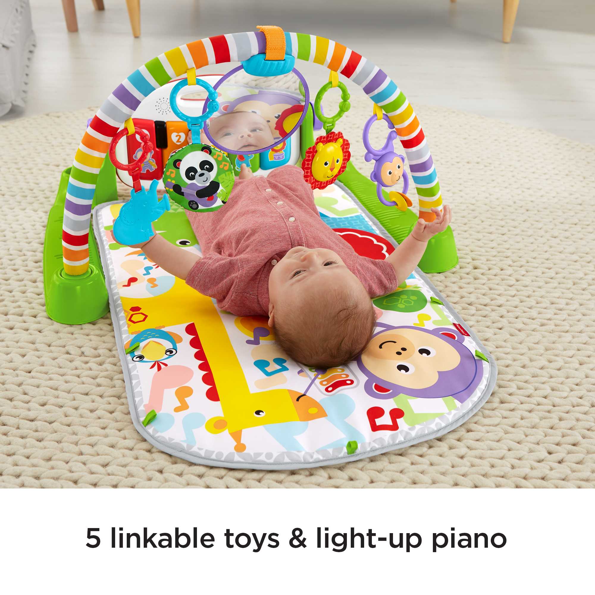 Fisher-Price Deluxe Kick & Play Piano Gym - English Version - Image 3