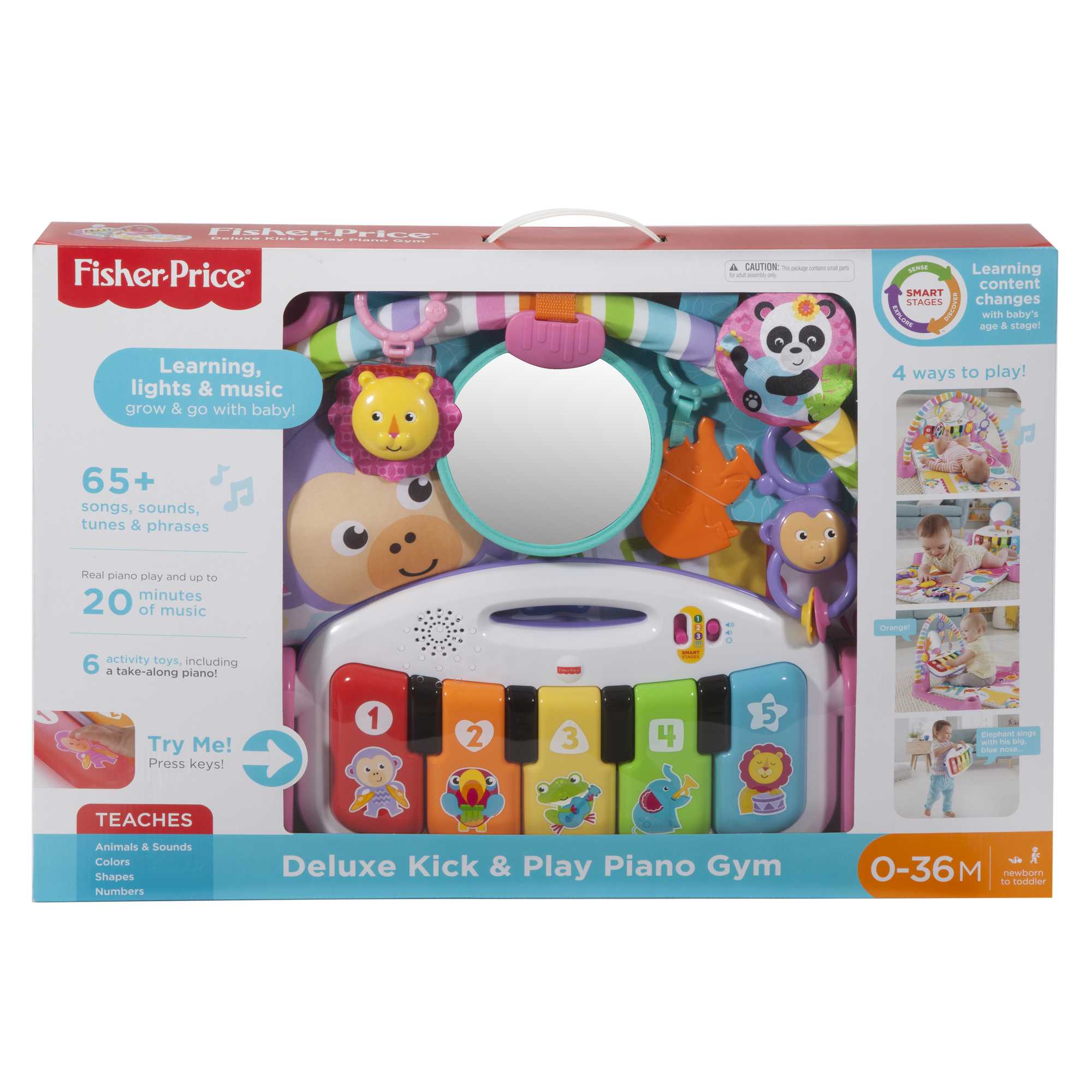 Fisher-Price Deluxe Kick & Play Piano Gym - Pink - English Version - Image 6
