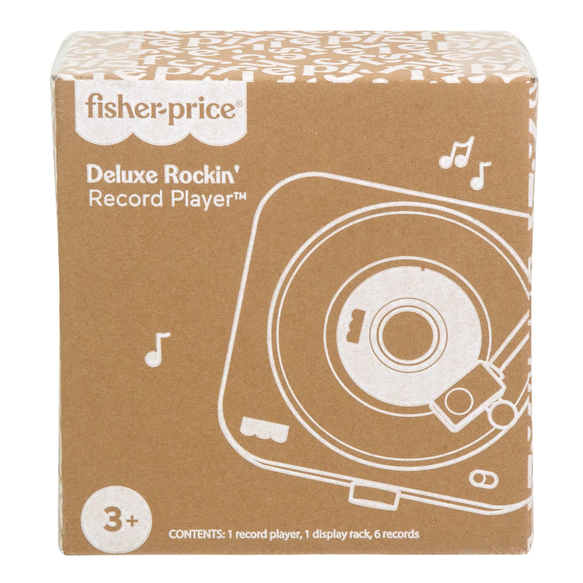 Fisher-Price Deluxe Rockin’ Record Player Musical Toy Turntable With 6 Records For Kids Ages 3+ - Image 6